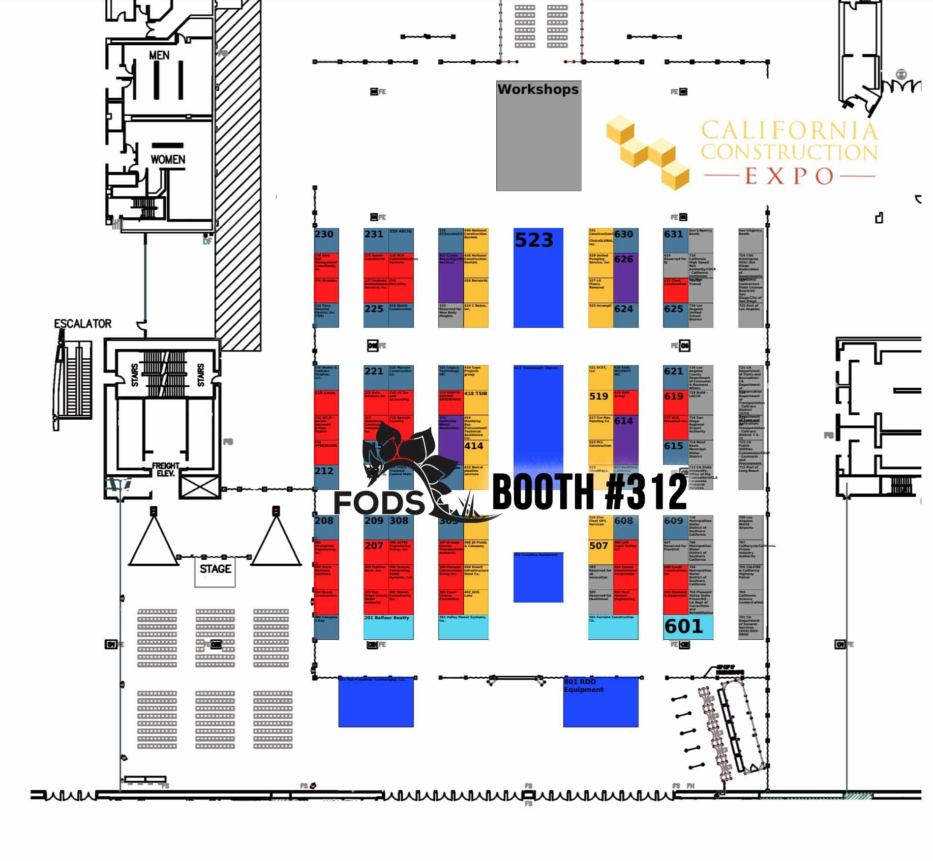 2019 CalCon Expo Map