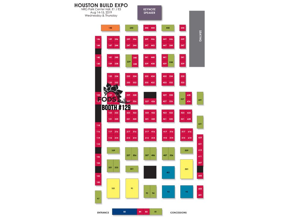 2019 Houston Build Expo Map