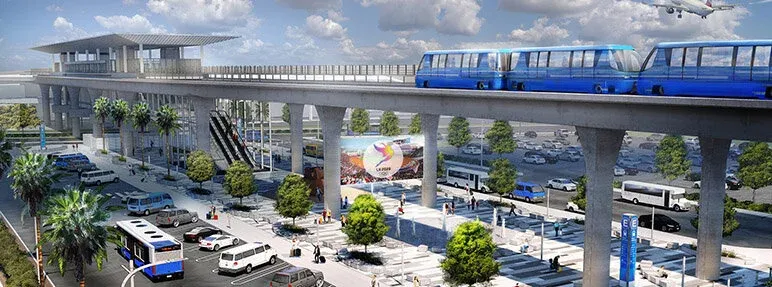 Automated People Mover Track at LAX