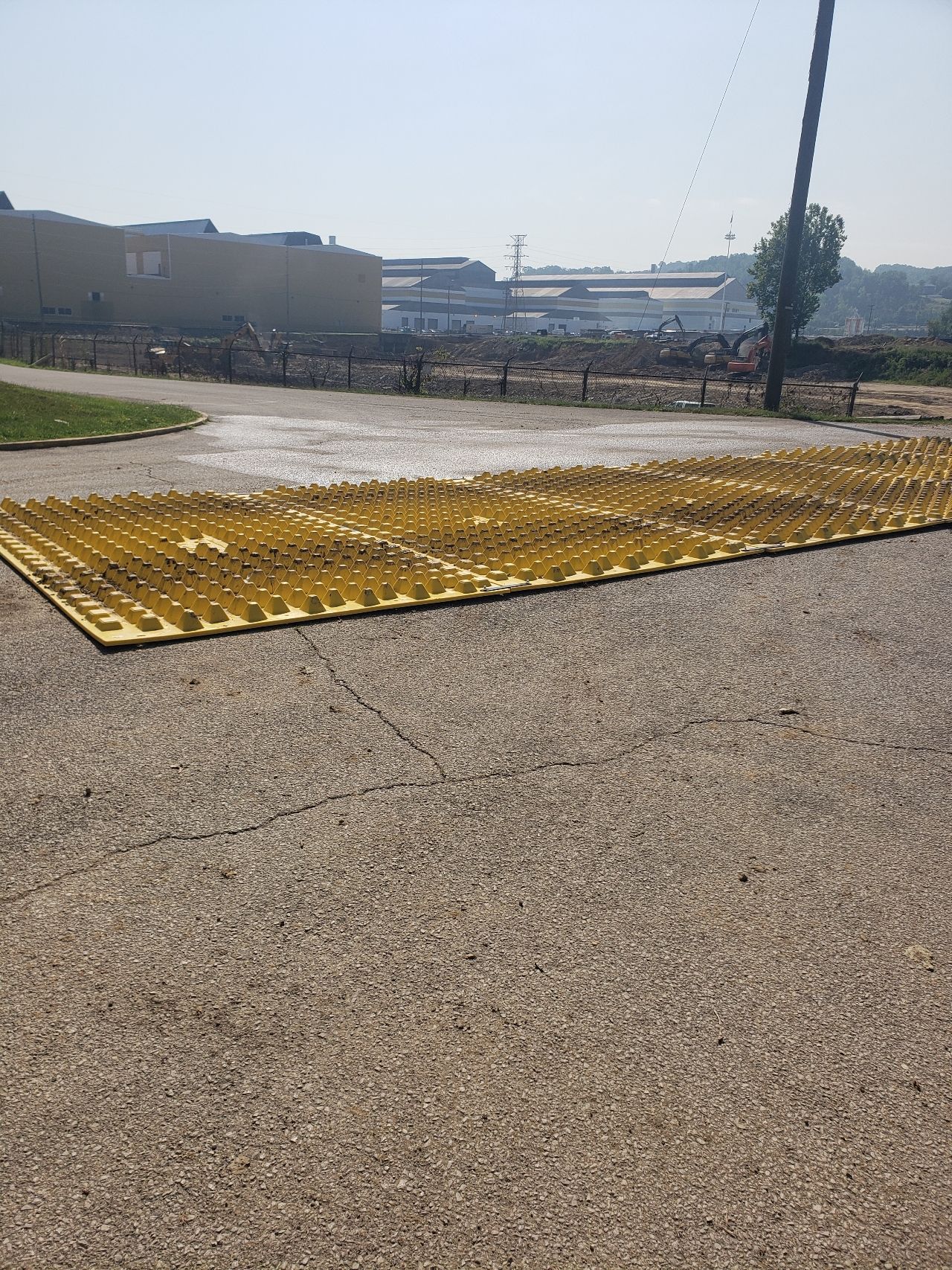 Boyd CAT South Charleston West Virginia Coal Ash Closure FODS Trackout Control Mat Brownfield Site Entrance