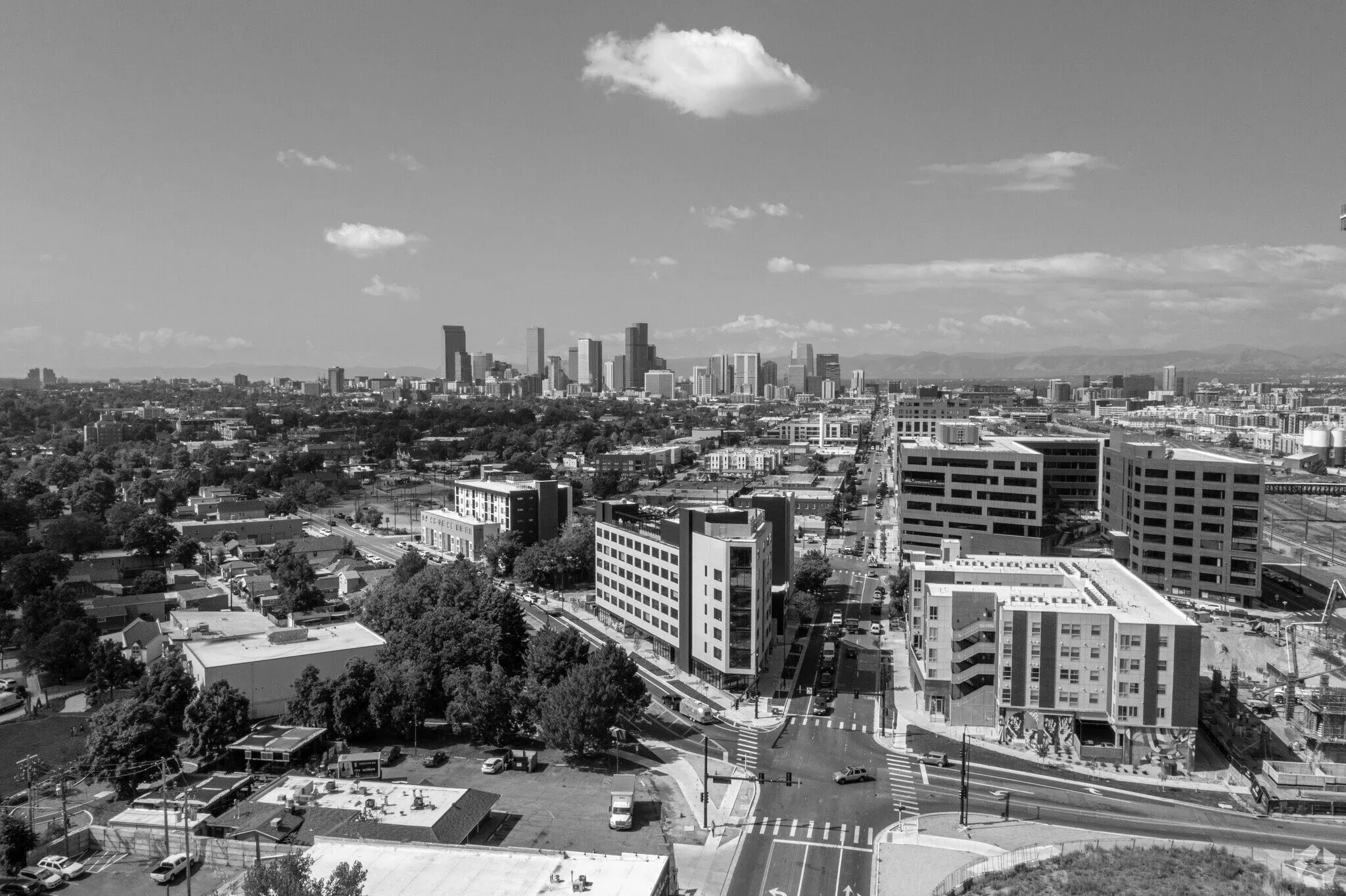 Catbird Hotel Aerial Photo Denver CO
