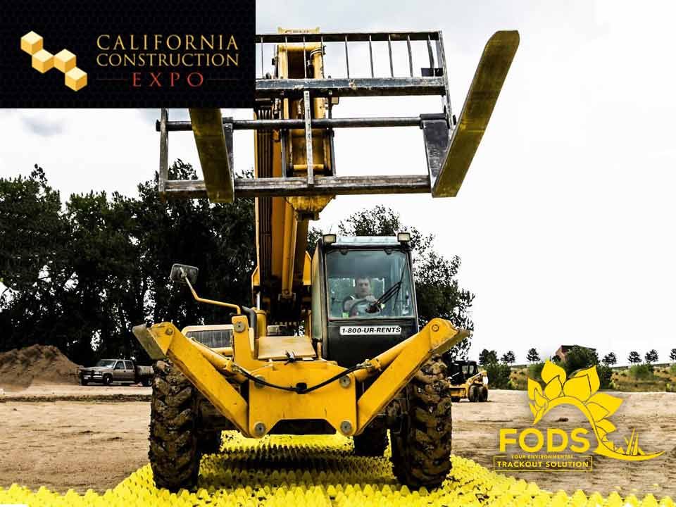 CalCon Expo FODS Trackout Control System Mud Control Mats Stabilized Construction Entrance Trackout Mats Construction Entrance Mat Construction Rumble Pad Construction Entrance Construction Exit Rumble Pad Heavy Equipment Mat Mud Mats