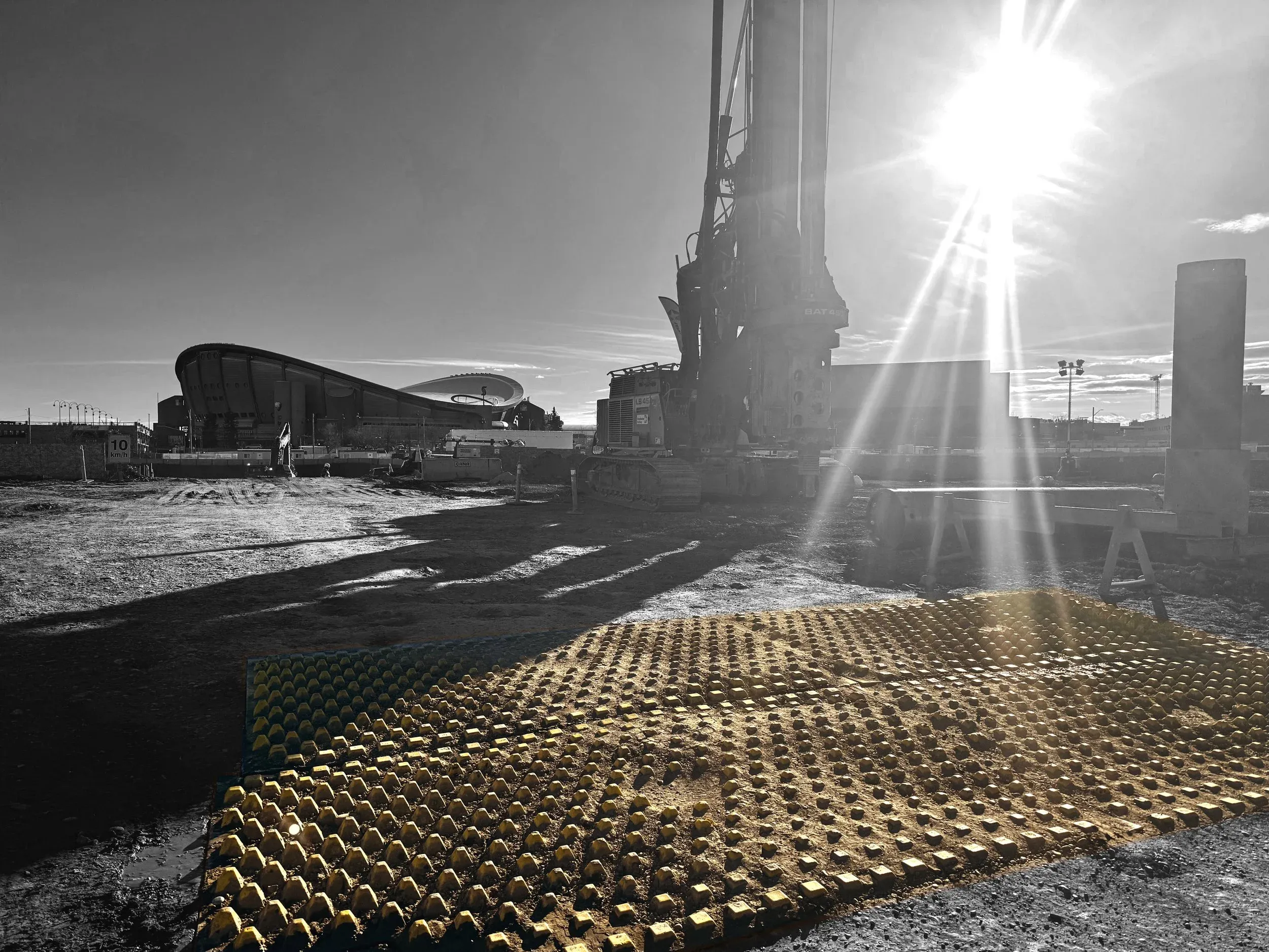 Calgary Event Centere Fods Trackout Control Mat Reusable Construction Entrance