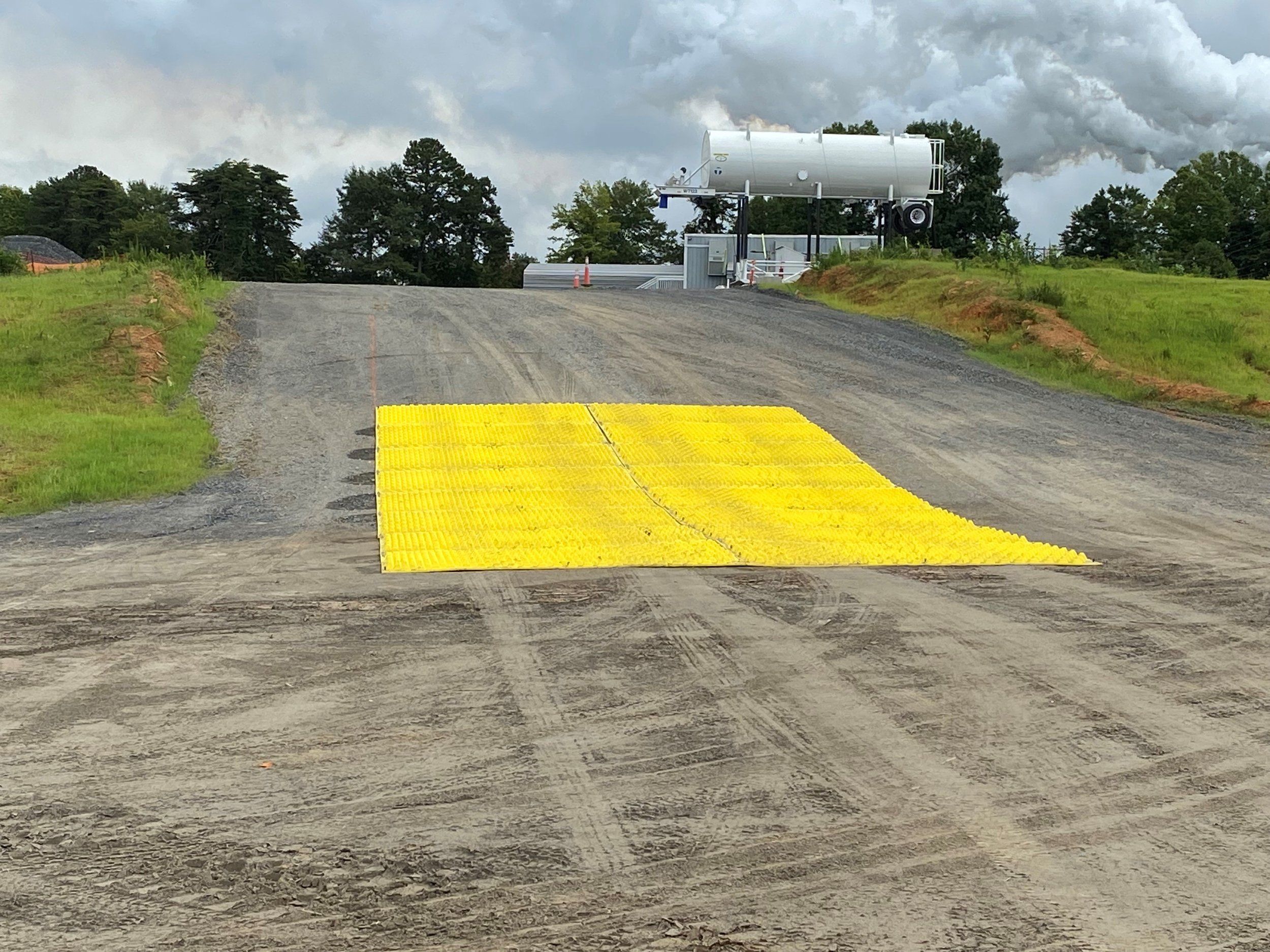 Coal Ash Closure Construction Entrance To Reduce Off Site Vehicle Tracking North Carolina Belews Creek TransAsh And Duke Energy