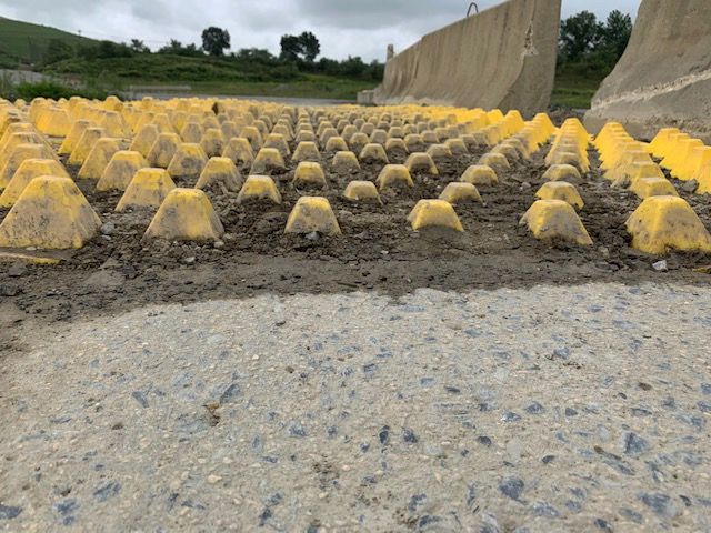 Construction Entrance At Cumbeland County Landfill Construction Exit Construciton Entrance Stabilized Construction Entrance System FODS Trackout Control Mats