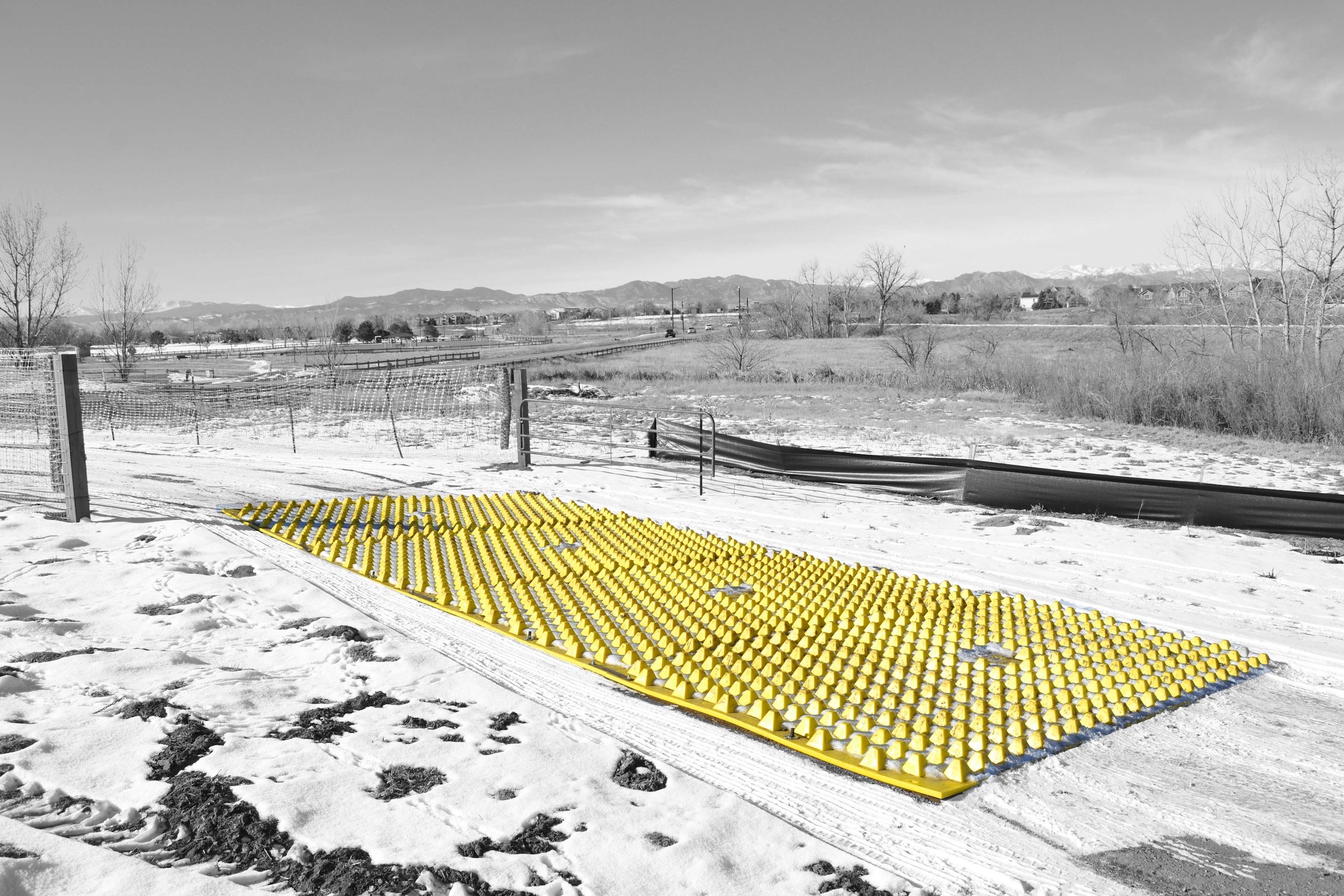 Construction Entrance Installed On Big Dry Creek Sewer Improvement Project In Westminster Construction Entrance Construction Exit Vehicle Trackout Controls BMP Wheel Wash Alternative BMP Trackout Control Mats Mud Mats Construction Mat