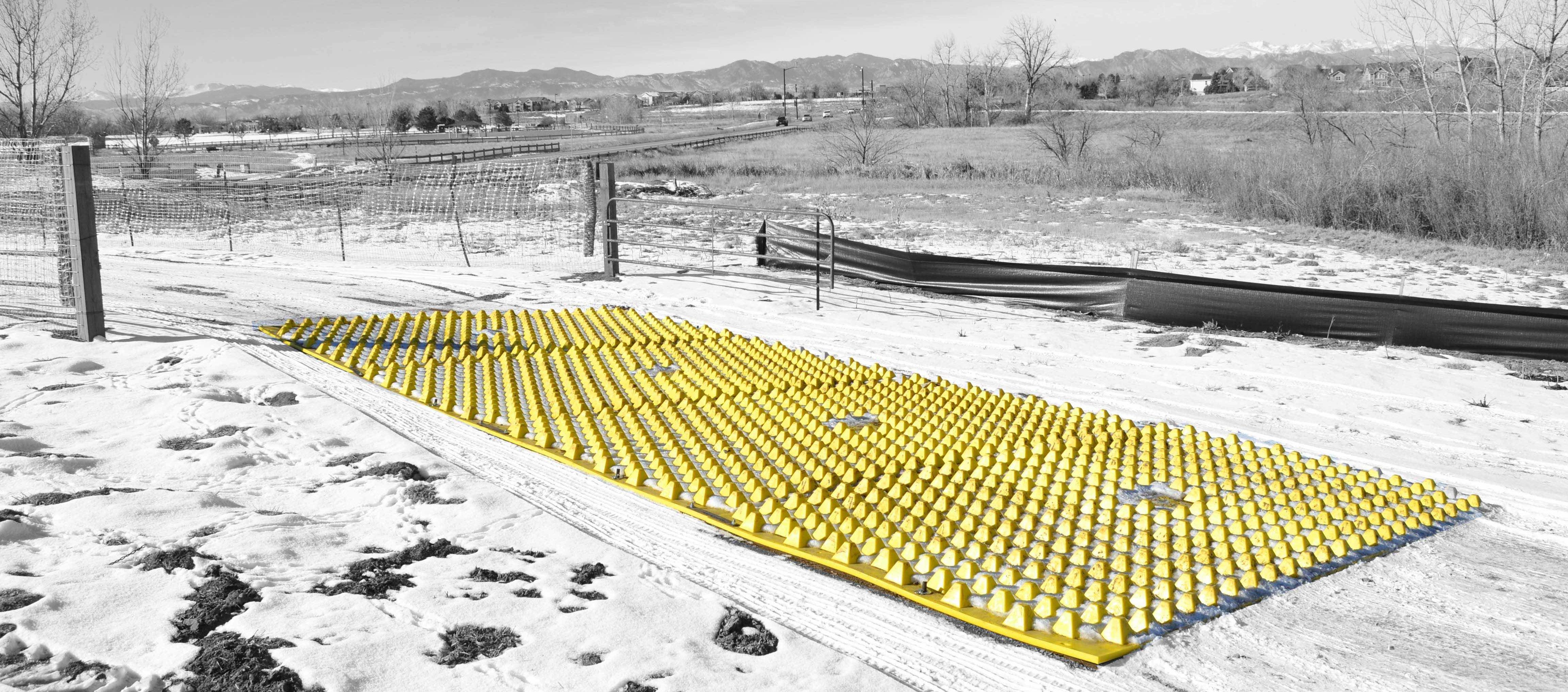 Construction Entrance Installed On Big Dry Creek Sewer Improvement Project In Westminster Construction Entrance Construction Exit Vehicle Trackout Controls BMP Wheel Wash Alternative BMP Trackout Control Mats Mud Mats Construction Mat