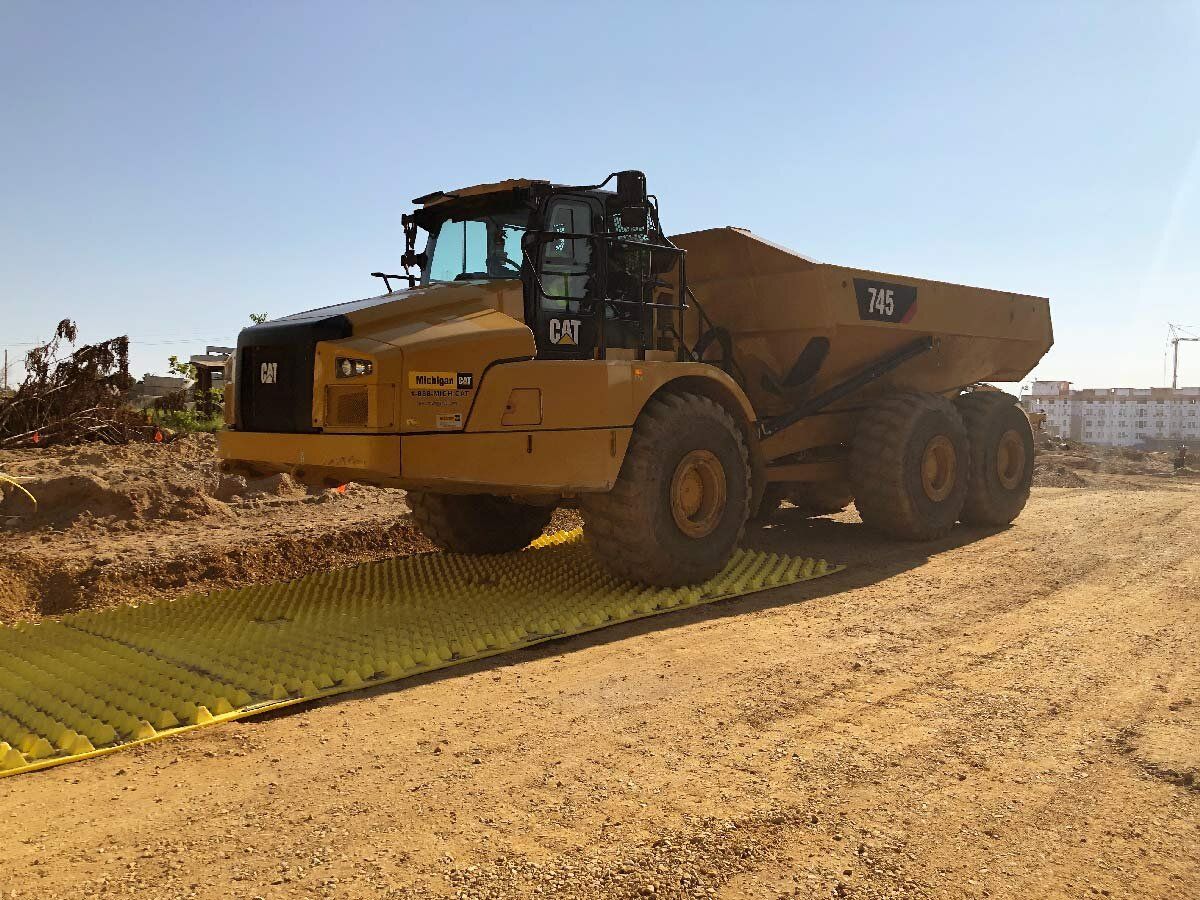 Construction Tracking Pads FODS Reusable Construction Entrance Mats Stabilized Construction Entrance