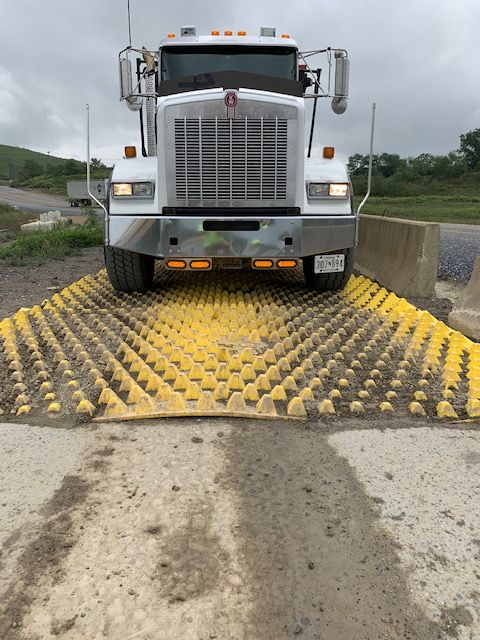 Cumberland County Landfill FODS Trackout Control Mat Reusable Construction Rockless Construction Entrance