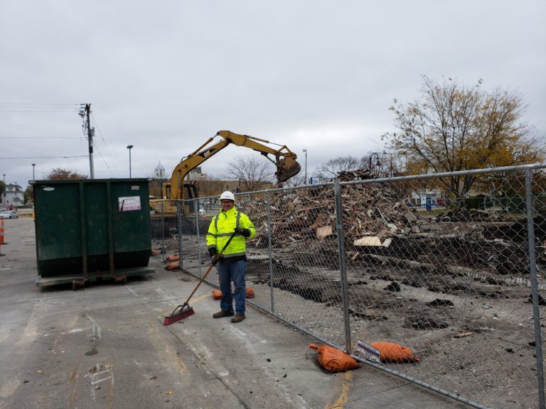 FODS Dean Snyder Construction Fareway Meat Market Stetsons construction Entrance construction Exit temporary Construction Entrance construction Mats mud Mats 2