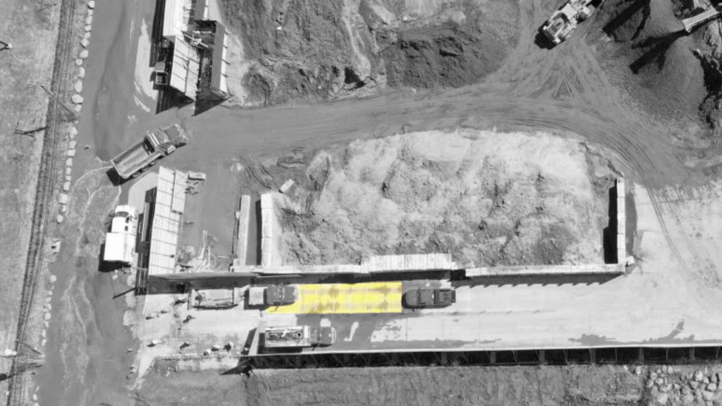 Faztec Industries Top View Of Construction Entrance BMP Wheel Wash Replacement FODS Trackout Control System