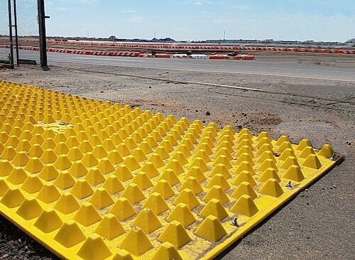 FOD Prevention Mats Installed On Phoenix Sky Harbor Airport FOD Check Station FOD Control Management FODS Trackout Control System Construction Entrance Construction