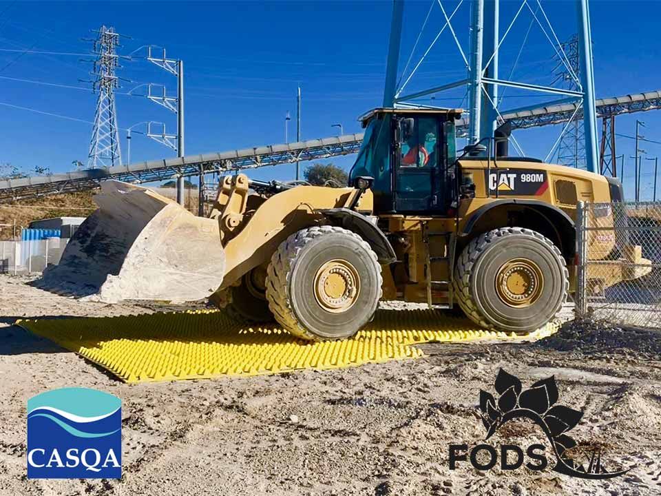 FODS CASQA Construction Site Entrance Construction Site Exit Matting Mud Mats FODS MudControl Mats Vehicle Tracking Pad Erosion Control Mat