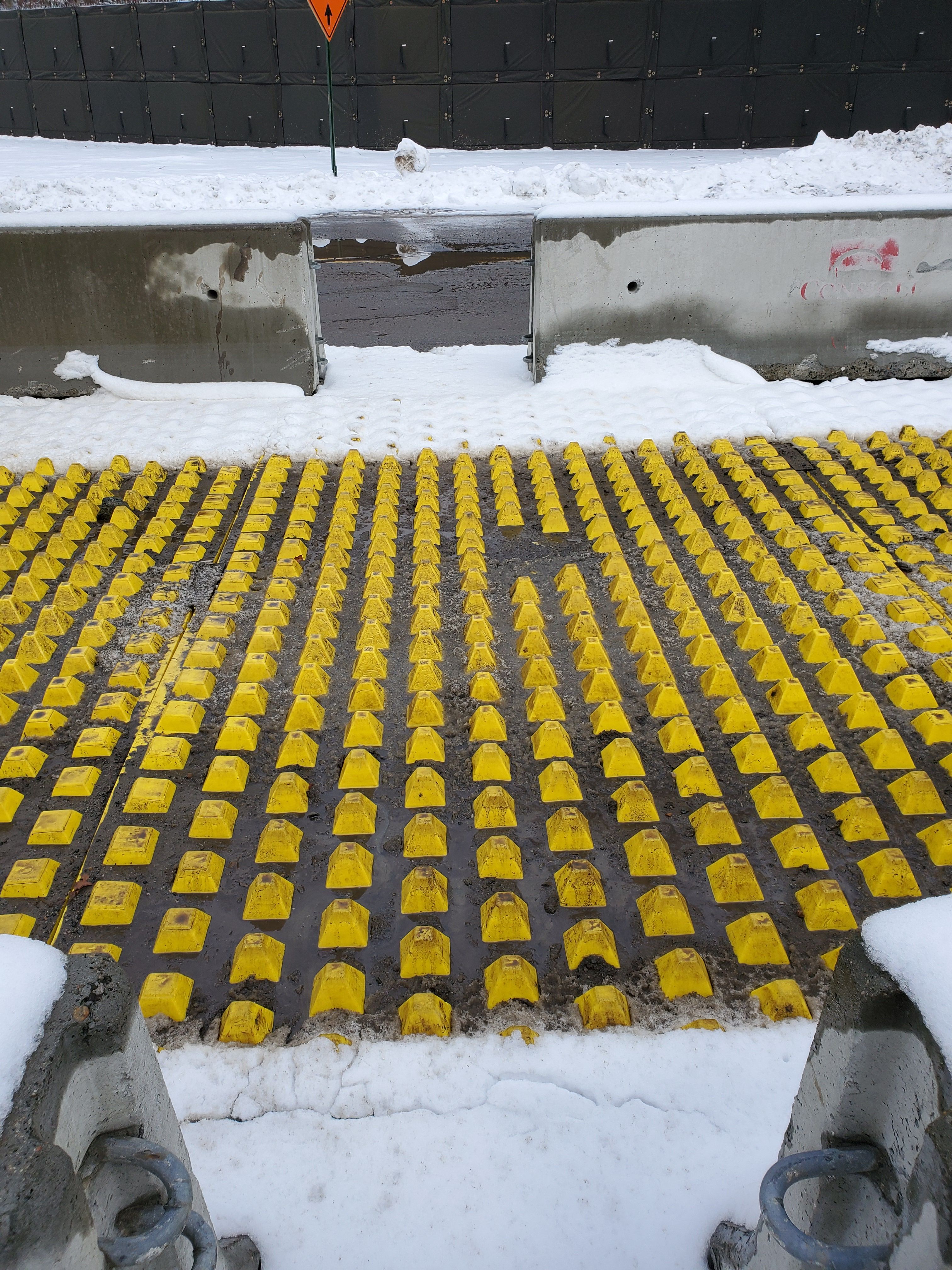 FODS Composite Track Out Control System Waltham Highschoool Massachusetts Trackout Control Mats Rockless Reusable Construction Entrance Heavy Equipment Cost Effective Durable