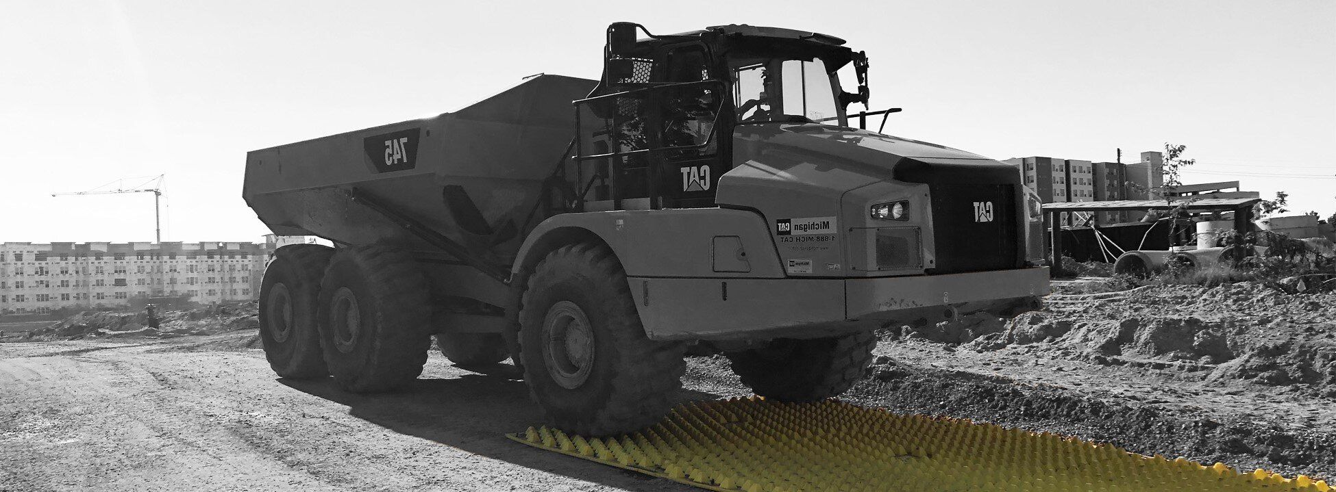 FODS Construction Entrance Construction Exit Instlled On Red Cedar Project In Lansing Michigan Trackout Control Mats Vehicle Tracking Control System BMP