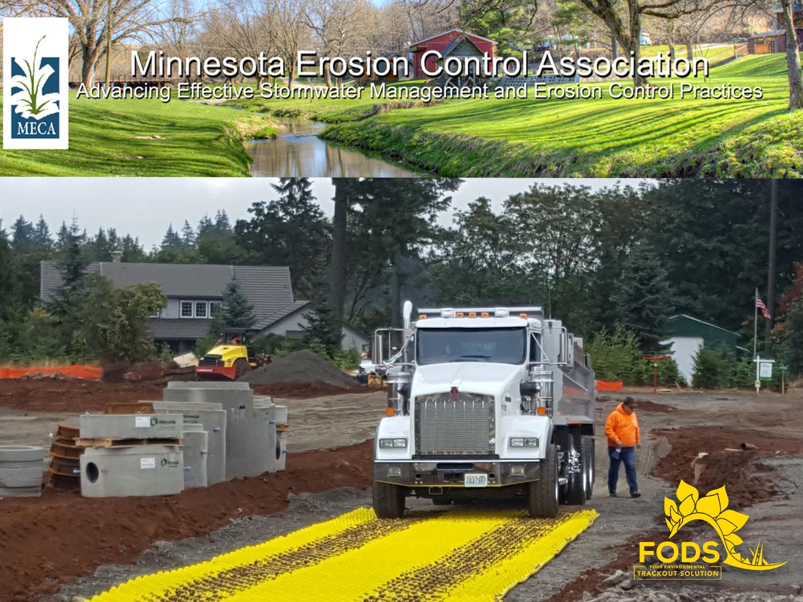 FODS Construction Entrance Construction Exit tracking Pads temporary Construction Entrance riprap Rock Construction Entrance Golf Course Redesign Project BMP MECA