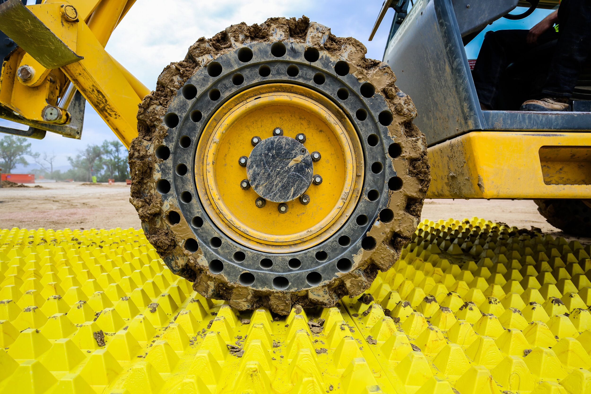 FODS Construction Entrance Construction Exit With Mud On Tire Trackout Control System BMP Construction Vehicle Tracking Controls BMP Soil Tracking Prevention Device VTC TC-1