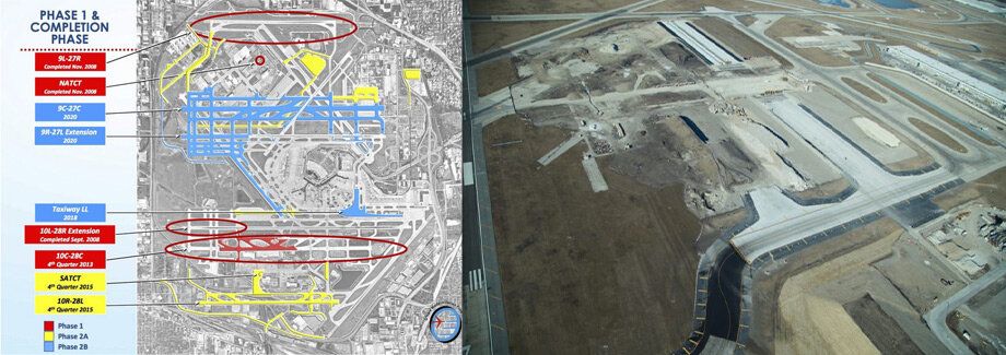 FODS Construction Entrance OHare Runway Map