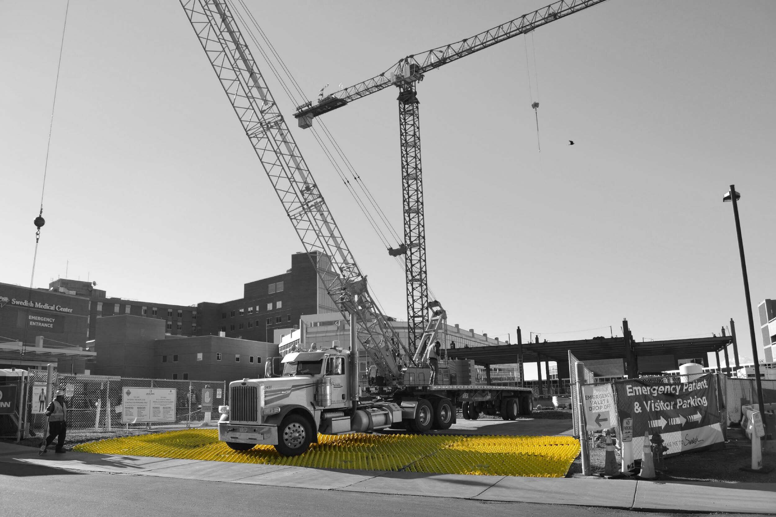 FODS Construction Entrance Reusable Swedish Medical Center PatientTower Trackout Control System Vtc1 Stabilized Construction Entrance Construction Entrance