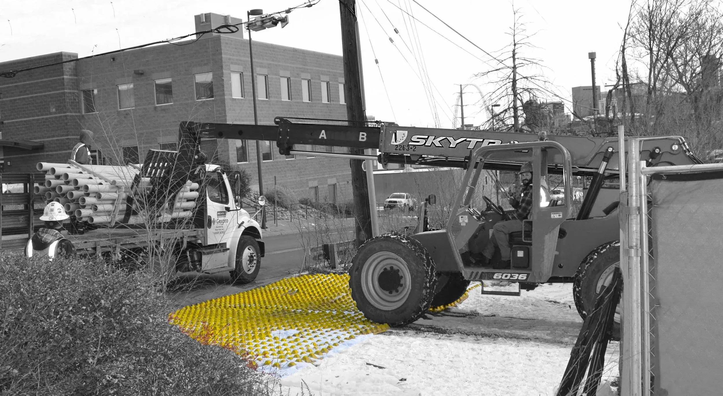FODS Construction Entrance Trackout Control System BMP Installed On 1919 At Mile High Apartments In Denver Colorado