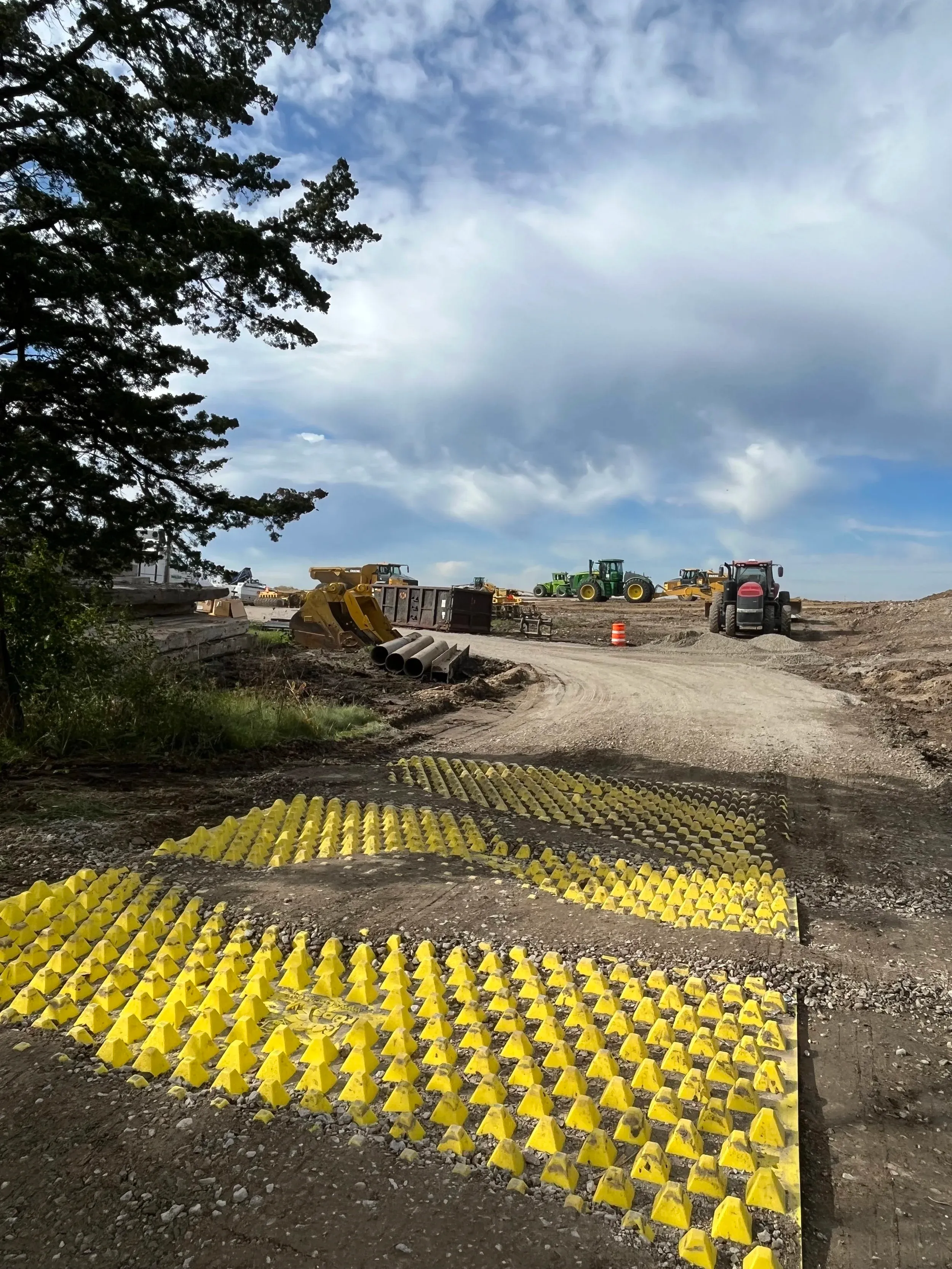 FODS Construction Entrance With Dirt Deposited On The Mats