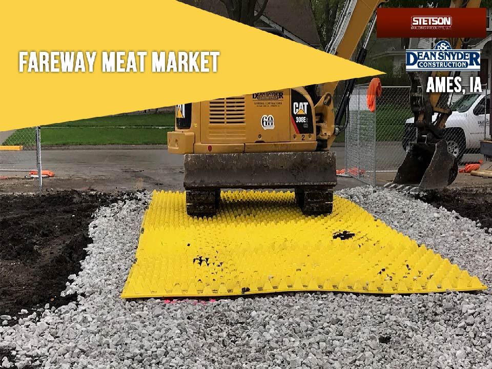 FODS Dean Snyder Construction Fareway Meat Market Stetsons construction Entrance construction Exit temporary Construction Entrance construction Mats mud Mats