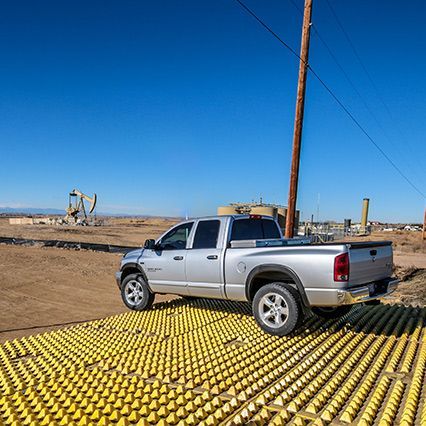FODS Energy Weld County Oil Road Access Construction Site Entrance Construction Site Exit Mud Mats Yellow Plastic Mats BMP Construction Entrance Vehicle Tracking Pad Entrance BMP