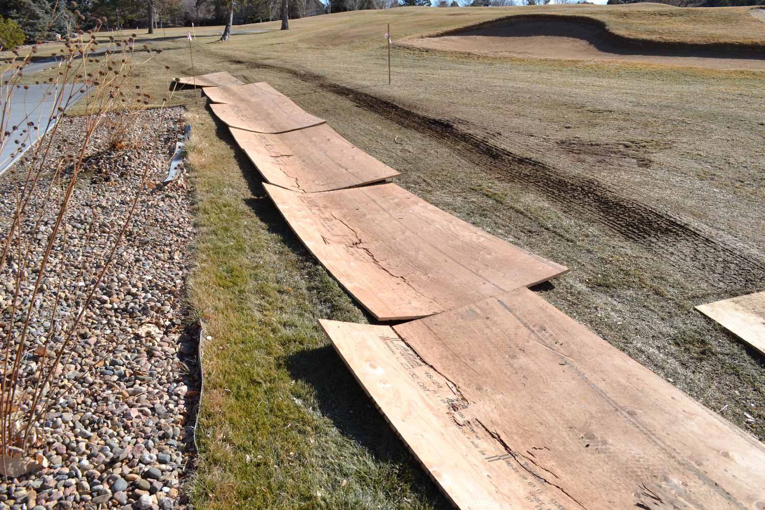FODS Ground Protection Mats Turf Protection Mats Ground Mats For Construction Access Broken Plywood Sheets