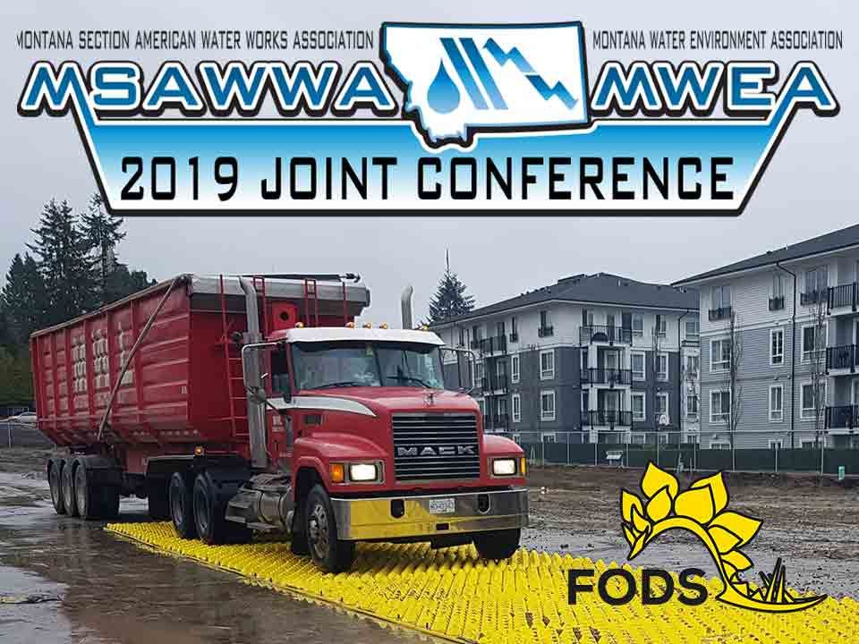 FODS Montana Water Environmental Association construction Entrance construction Exit erosion Control construction Mud Mats yellow Plastic Mats BMP Construction Entrance Reusable Construction Entrance