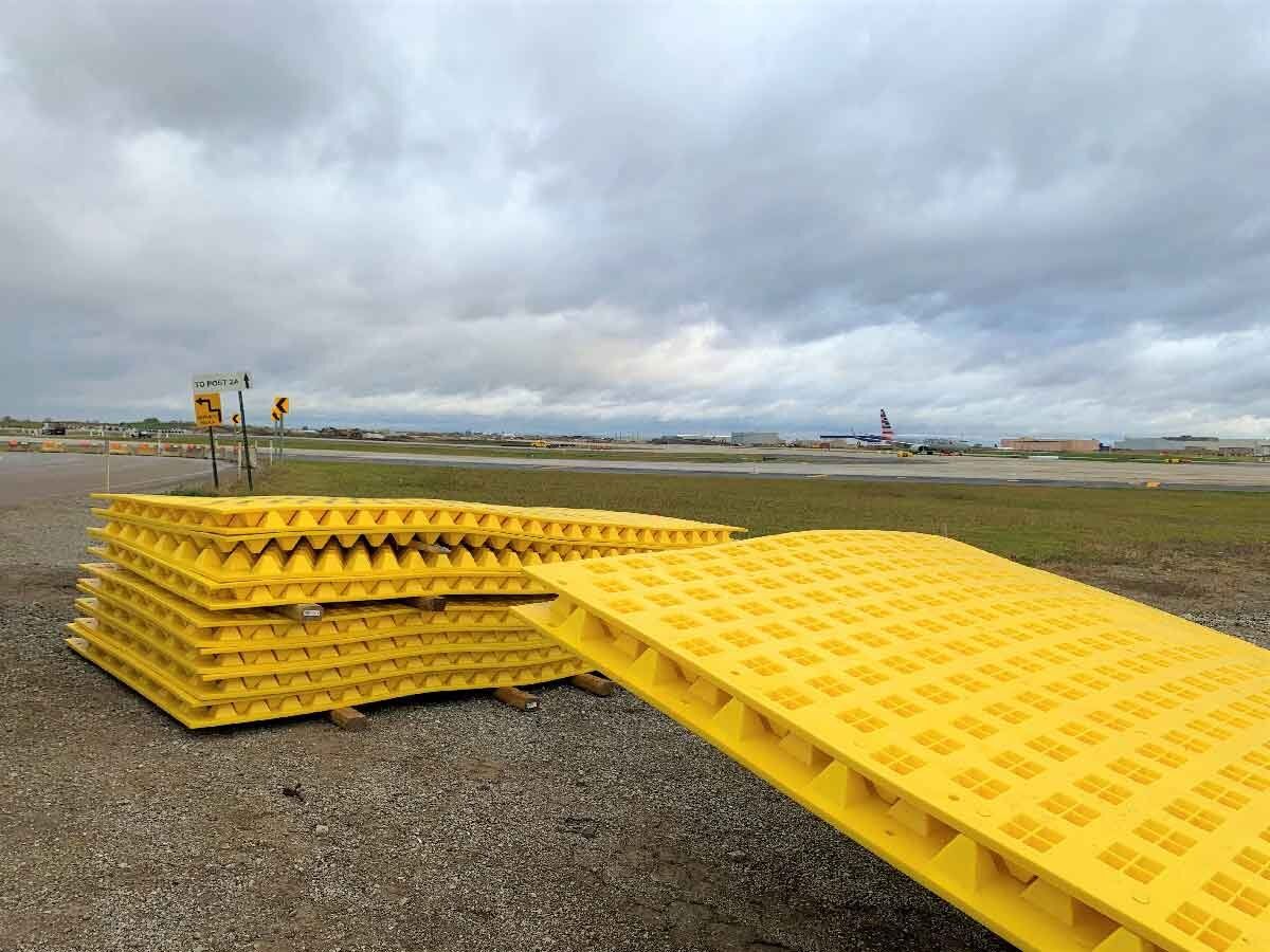 FODS O'hare Aviation Construction Entrance Construction Entrance Construction Exit Matting Vehicle Tracking Pad TC-1