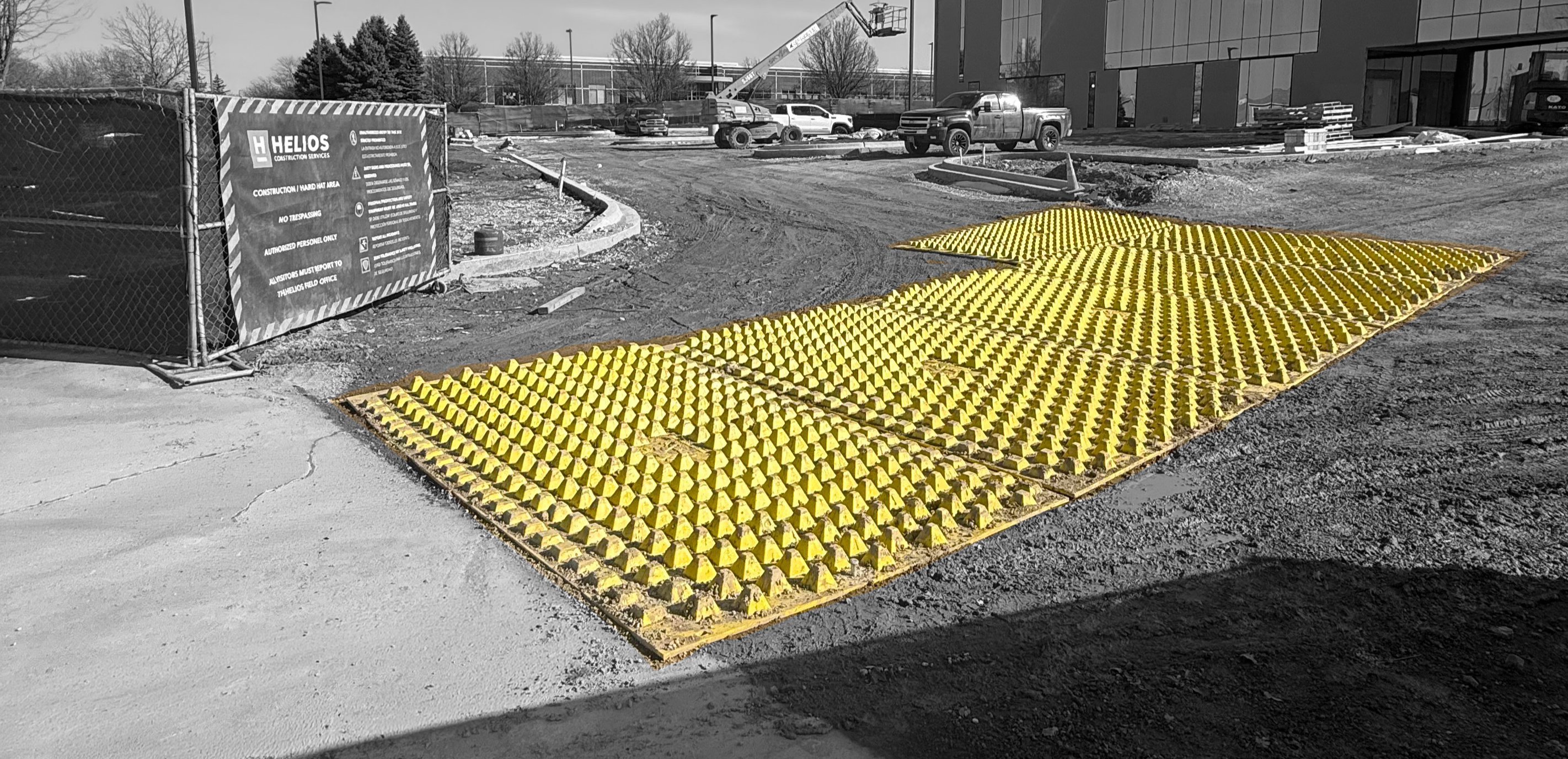 FODS on site Demeter Millwork Manufacturing Facility Helios Construction