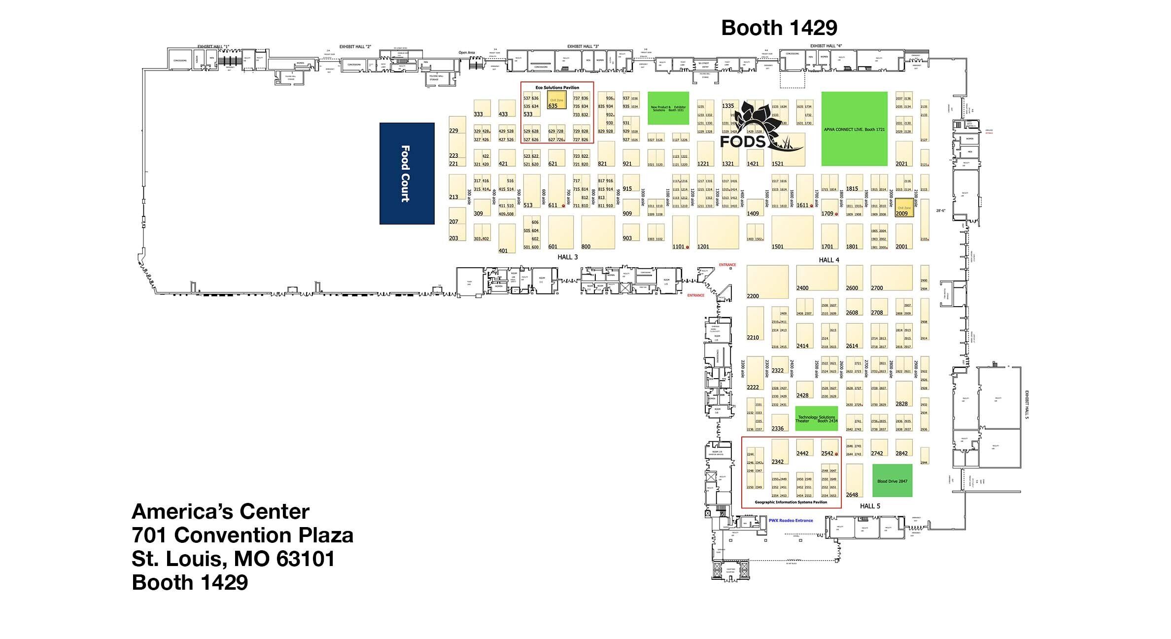 FODS PWX 2021 Map Booth 1429