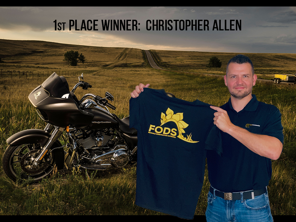 FODS Resuable Construction Entrance Sweepstakes Grand Prize Winner