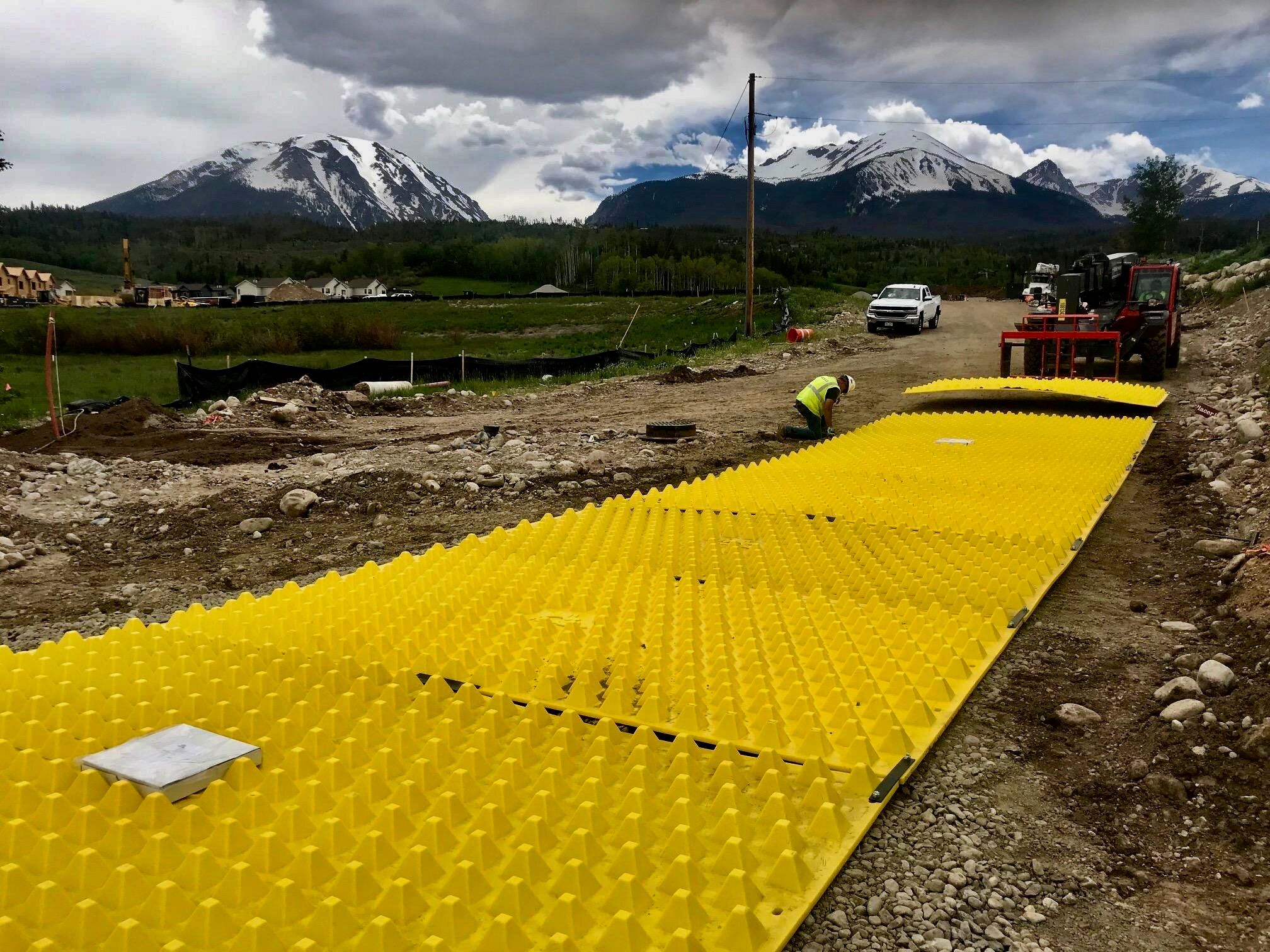 FODS STABILIZED CONSTRUCTION ENTRANCE Distributor Resources Rock Less Construction Entrance Track Out Control Vehicle Trackout Control Vehicle Track Out Control VTC Rip Rap CDOT Construction Entrance Infrastructure FODS Distributor Resources