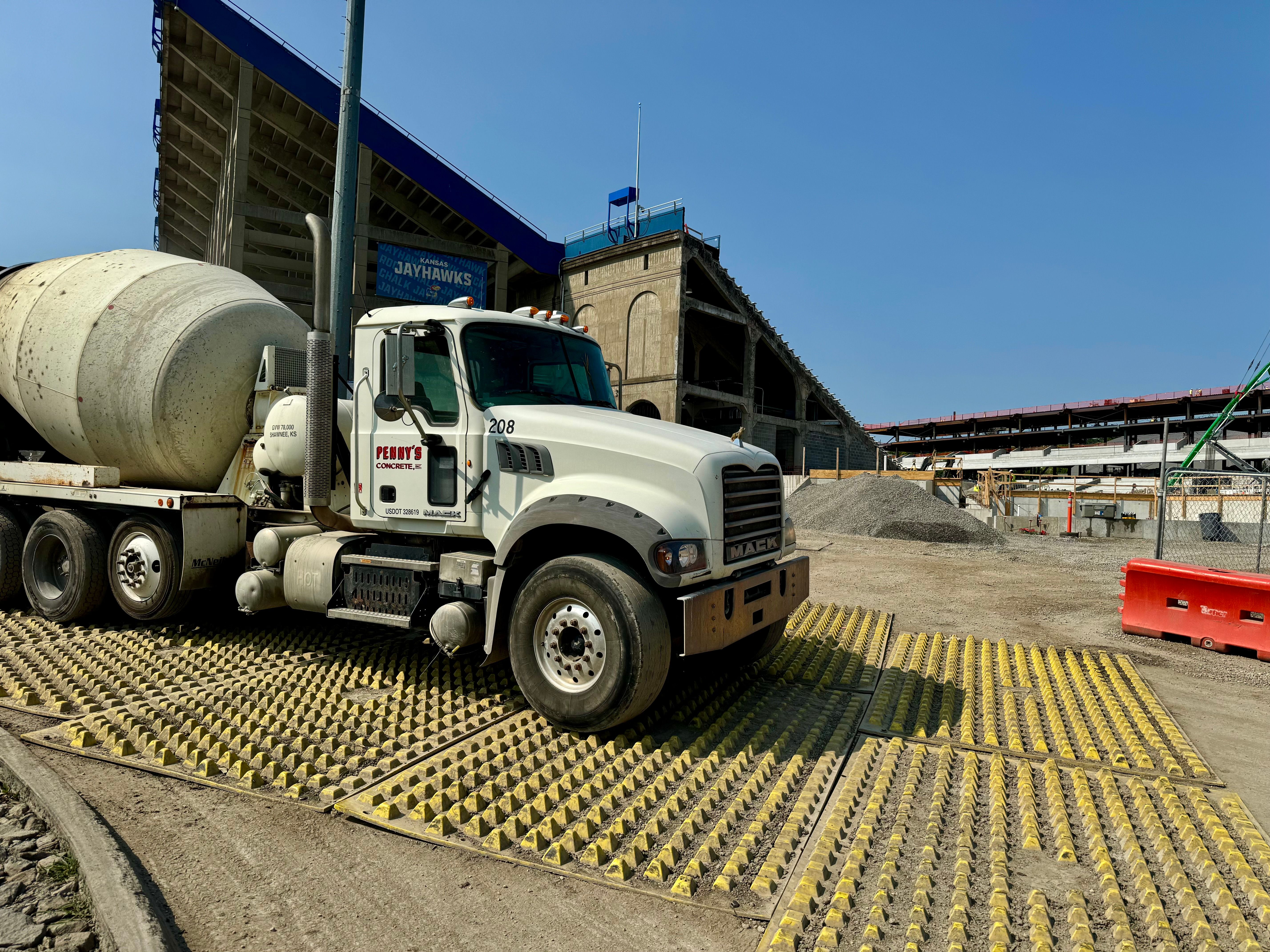 FODS Trackout Control Mat Reusable Construction Entrance David Booth Memorial Stadium Lawrence Kansas .jpeg