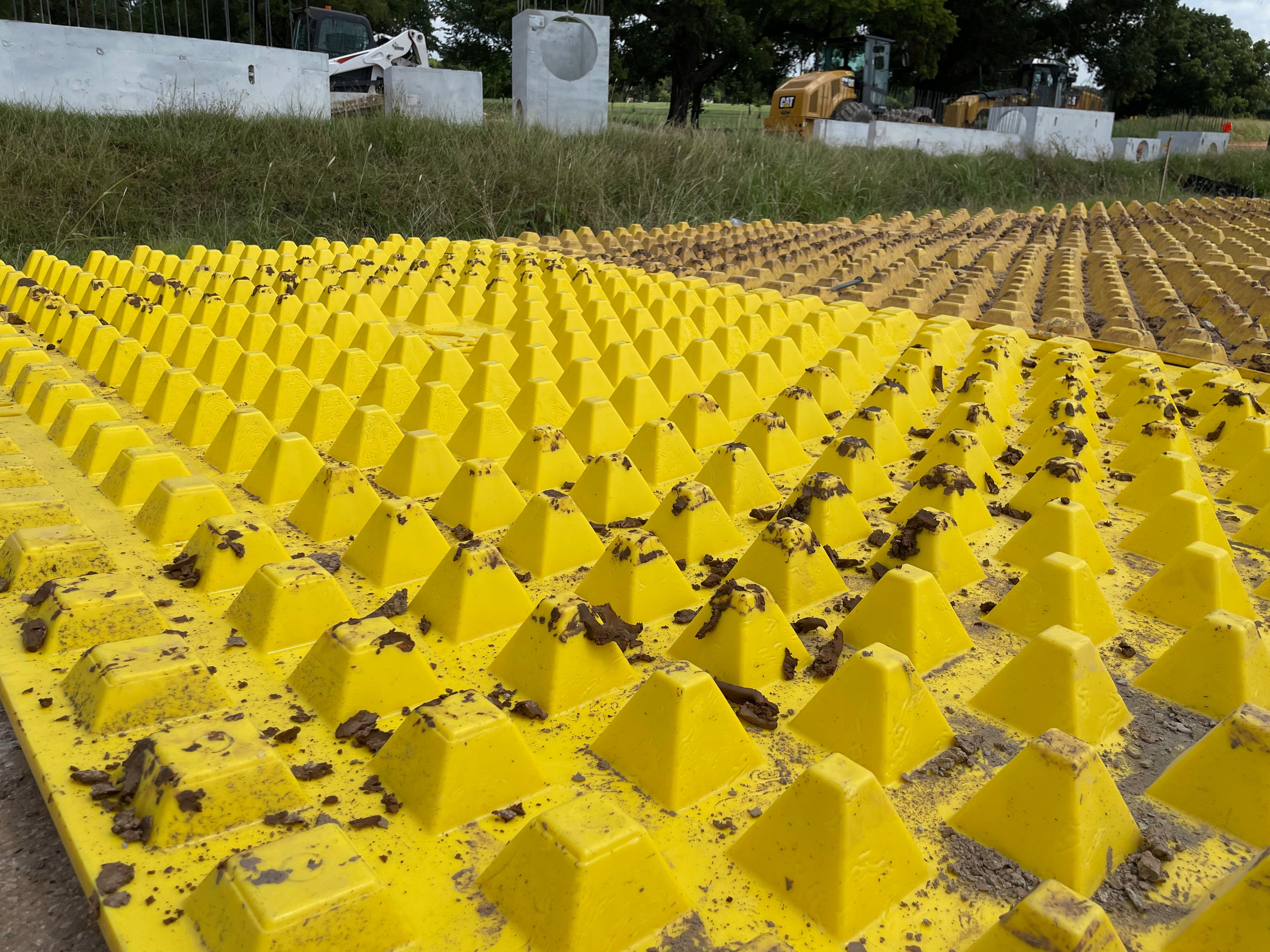 FODS Trackout Control Mat Reusable Construction Entrance HDPE Rockless Entrance Trackout Control SWPPP Approved