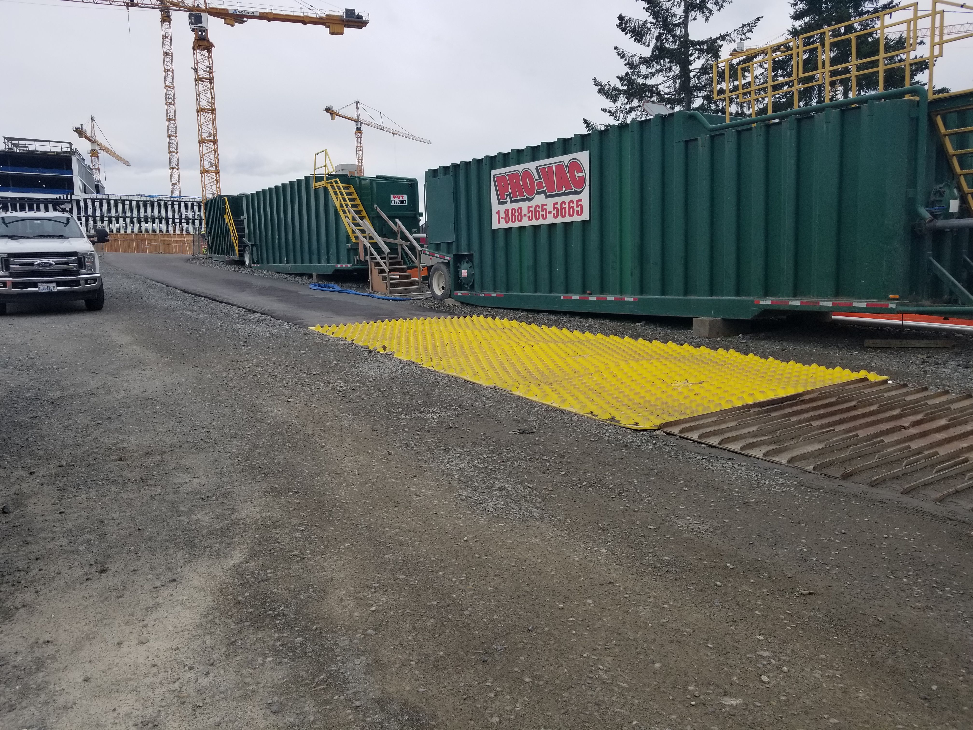 FODS Trackout Control Mat Reusable Construction Entrance Rockless Reusable Construction Entrances Seattle Washington Sound Transit