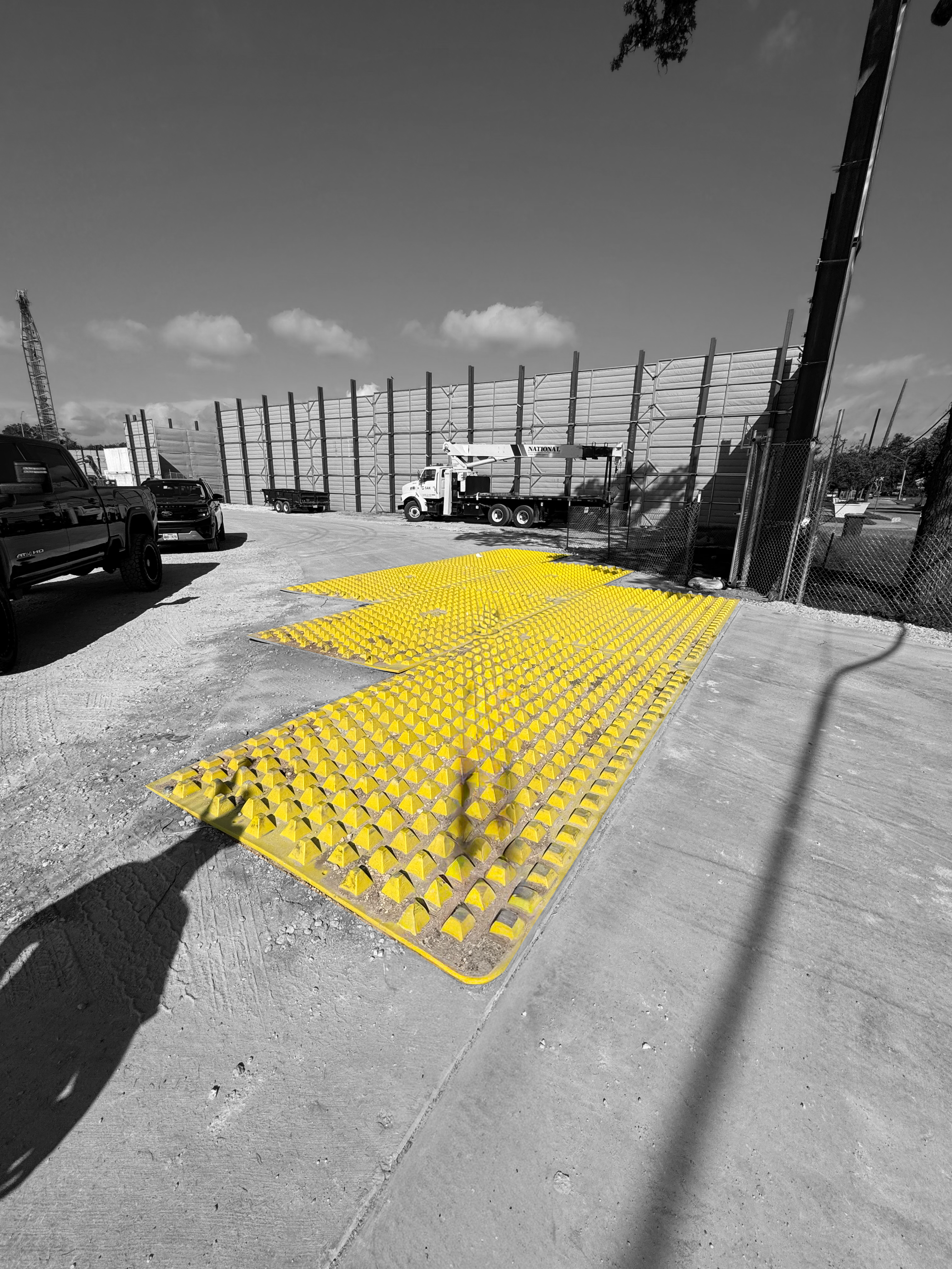 FODS Trackout Control Mat Reusable Construction Entrance SAK Tunnel Project Austin Texas Rockless Reusable Header
