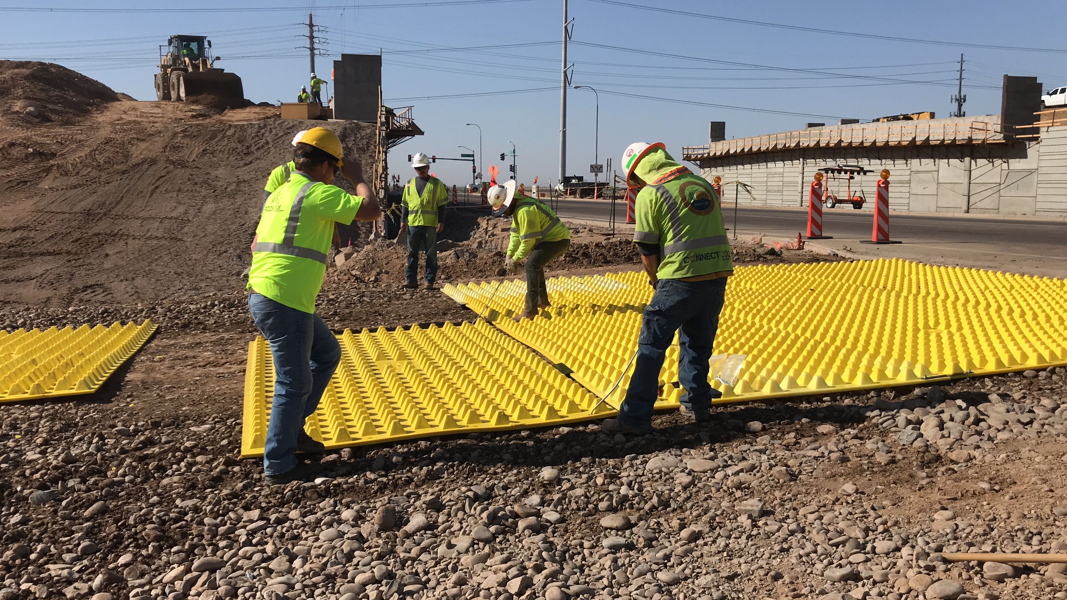 FODS Trackout Control Mat Rockless Reusable Construction Entrance Connect 202 Arizona HDPE 10 Year Lifespan