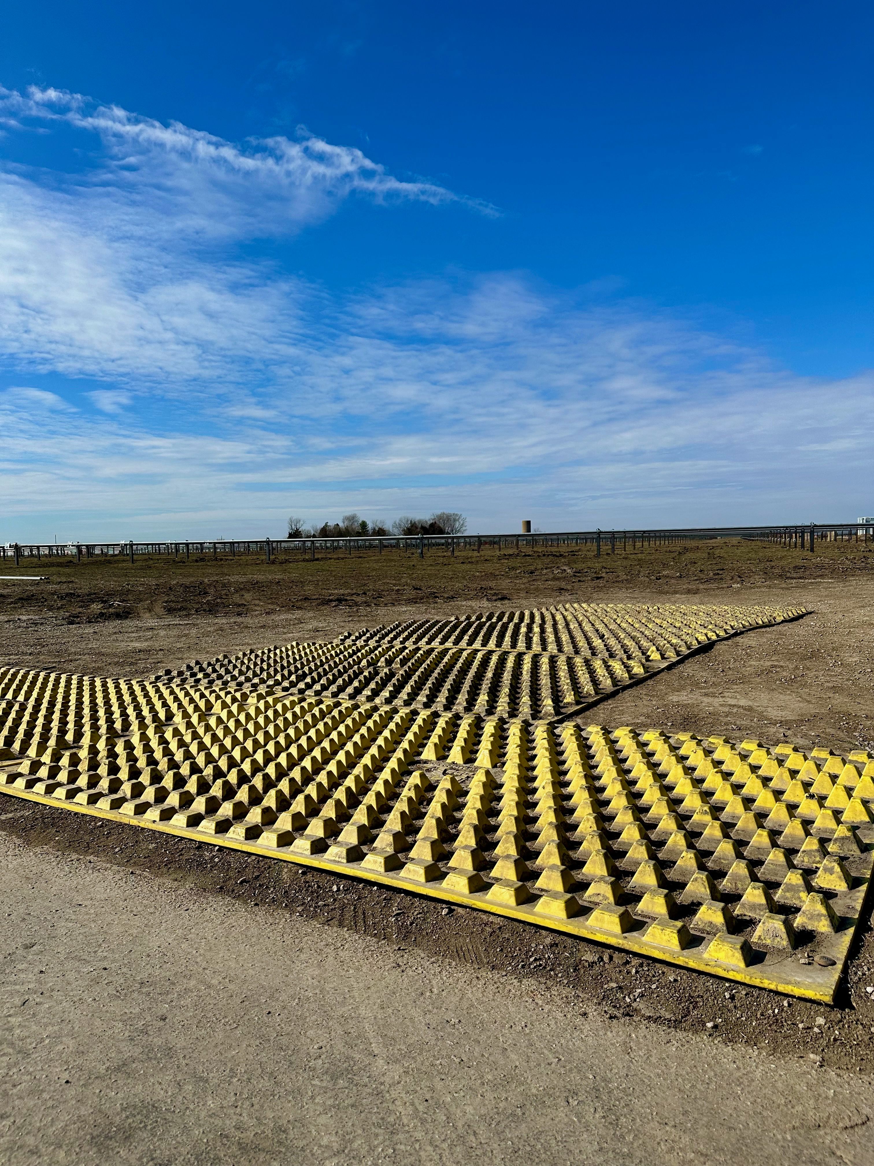 FODS Trackout Control Mat Rockless Reusable Construction Entrance Renewable Energy Solar