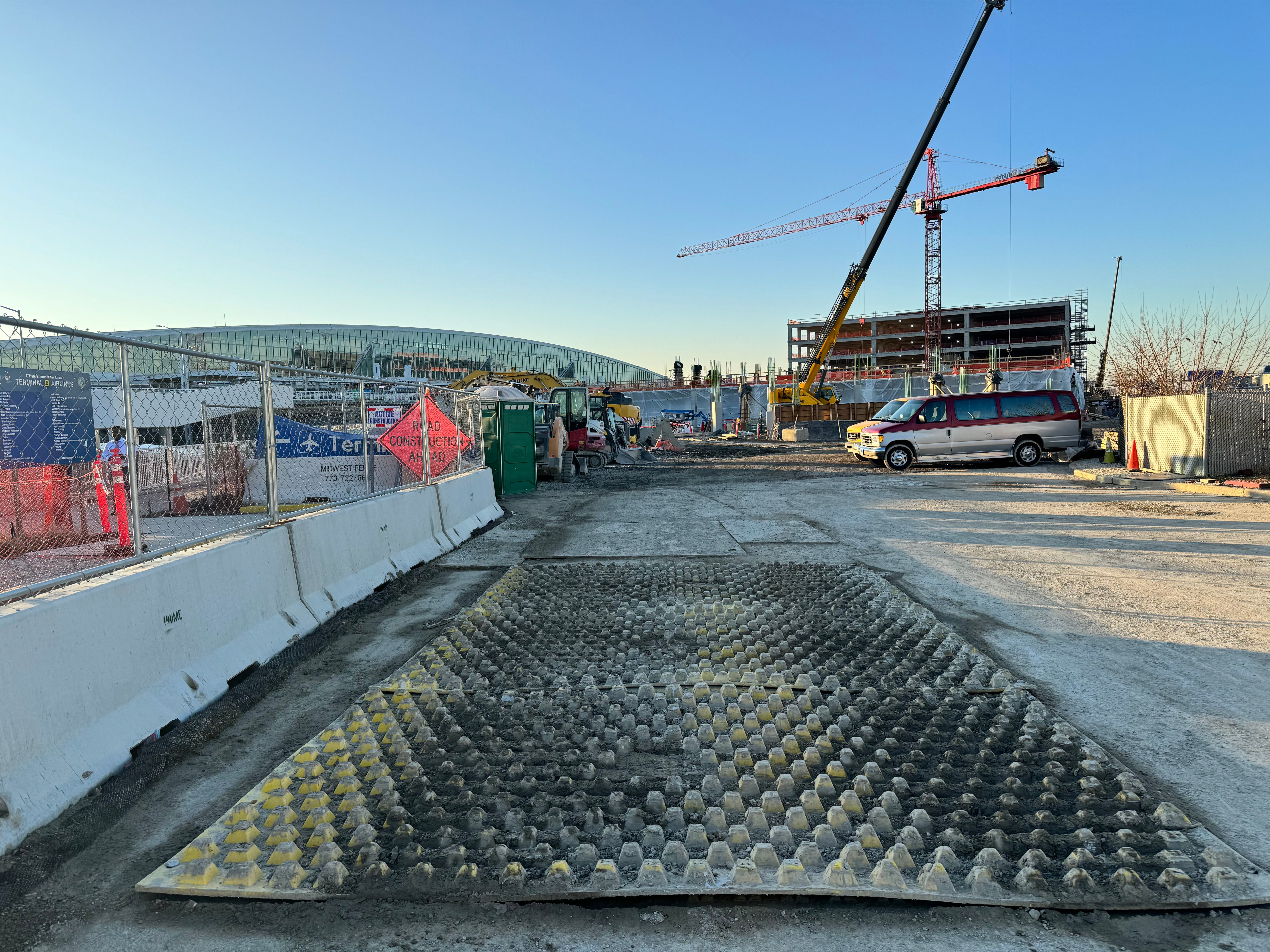 FODS Trackout Control Mat - Terminal 5 Expansion - O'Hare International Airport - HDPE  - Reusable Construction Entrance.jpeg