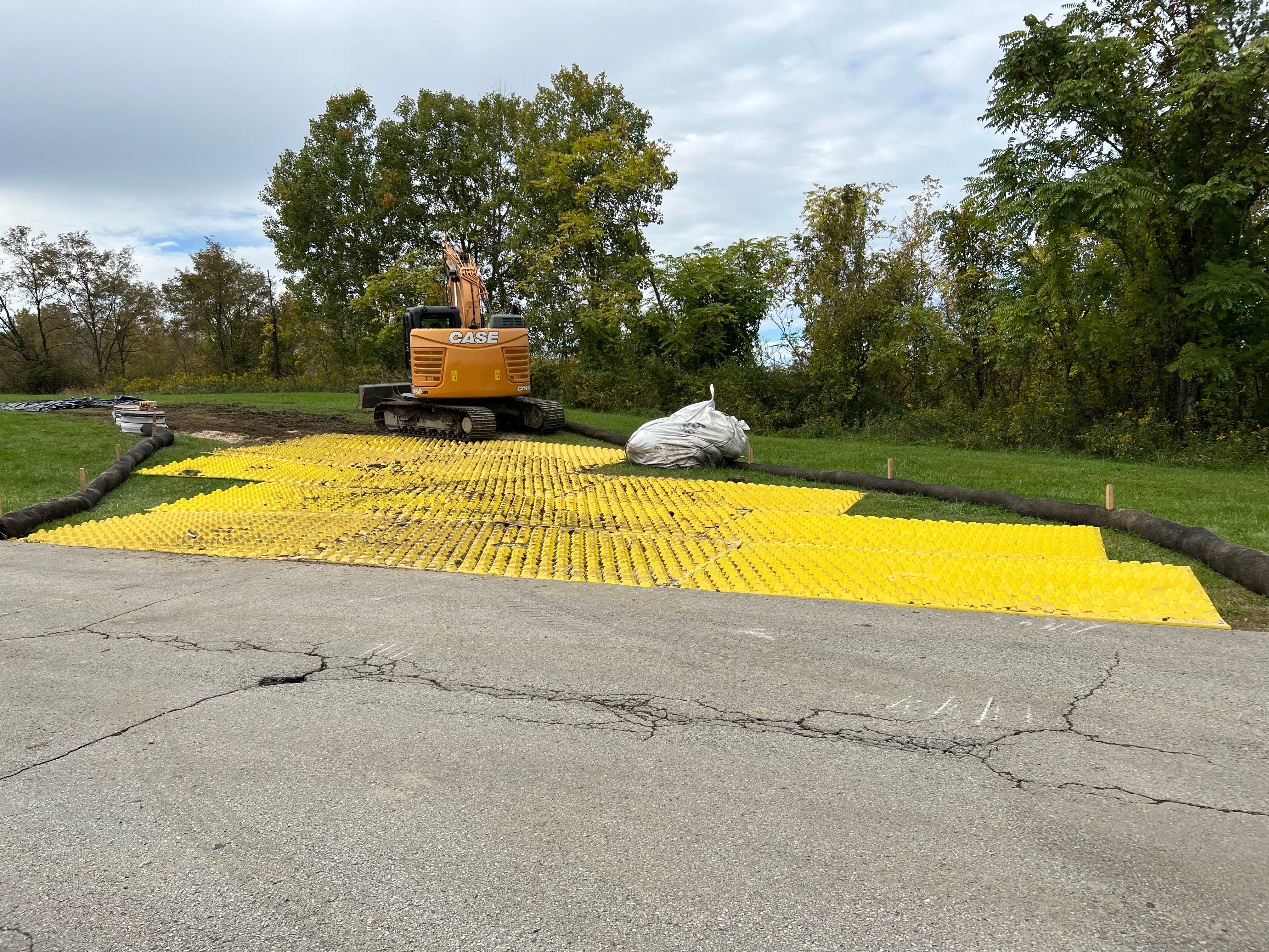 FODS Trackout Control Mats Eastern Gas Pipeline Pennsylvania Mesa Contracting Reusable Construction Entrance