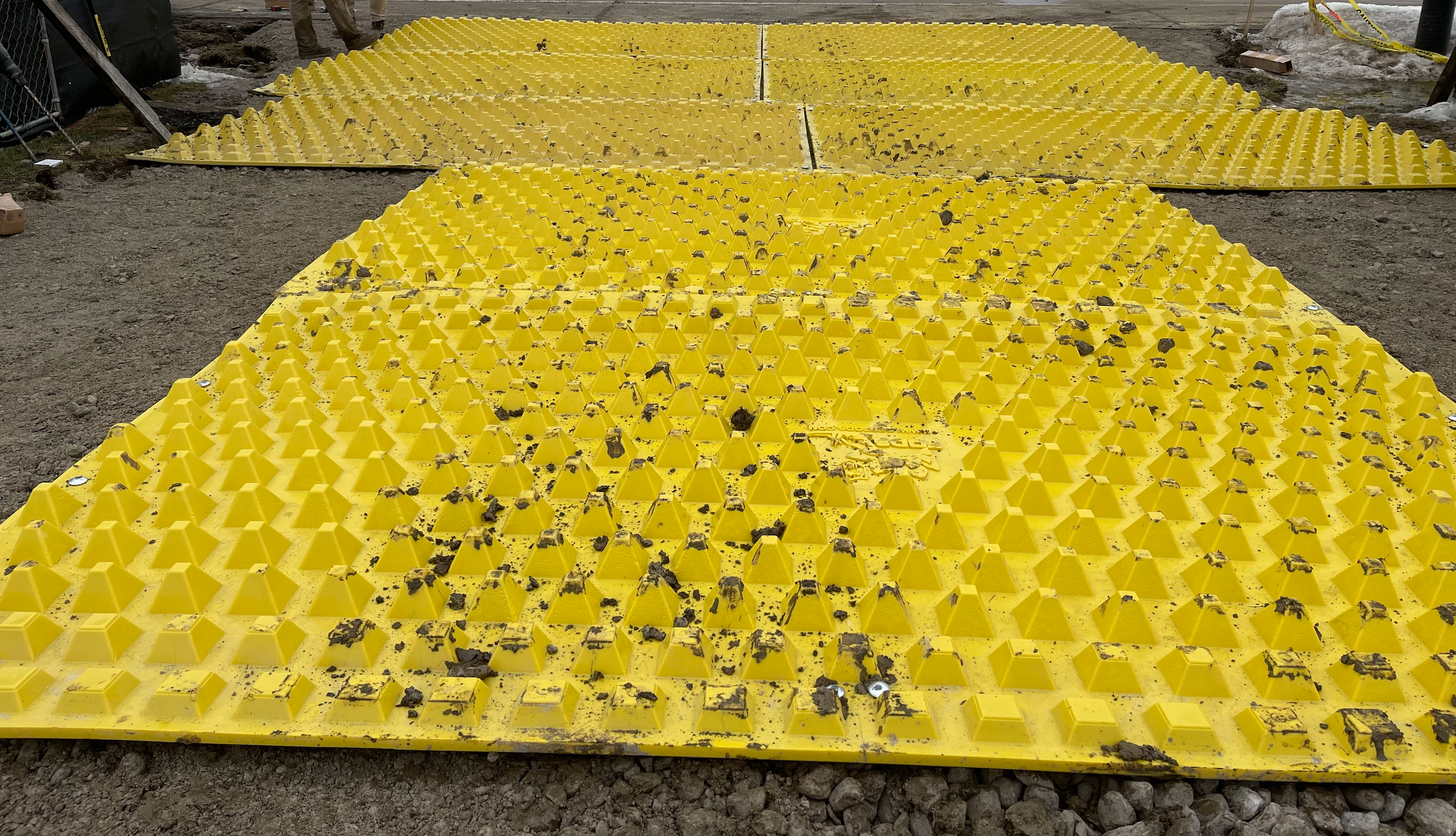 FODS Trackout Control Mats Independence Excavating Hospital Project Mentor Ohio Rockless Reusable Construction Entrance SWPPP Compliant