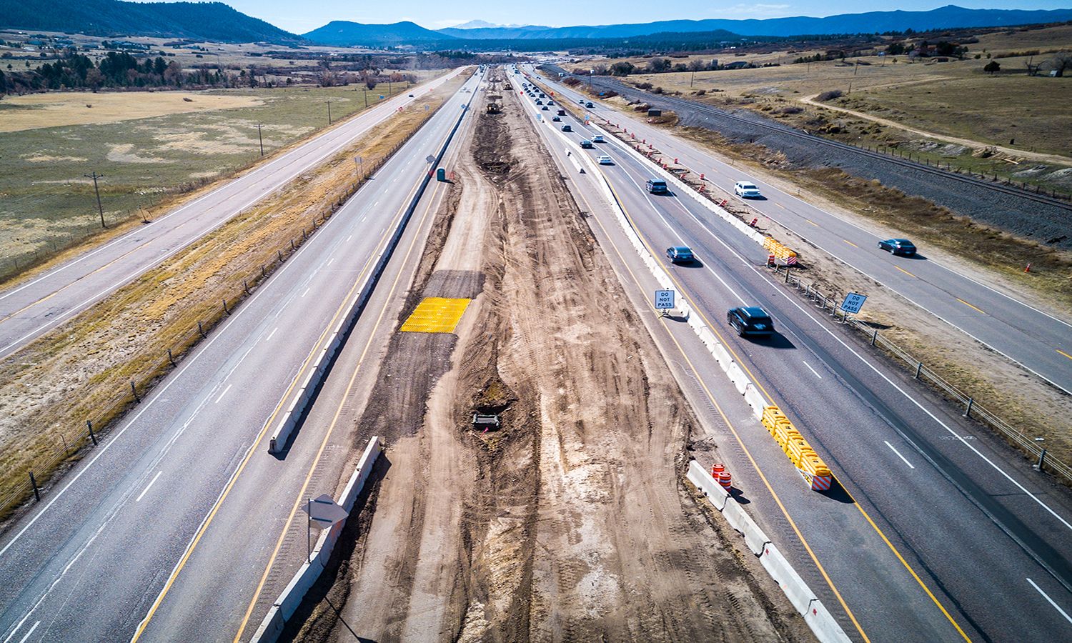 FODS Trackout Control Mats Installed On I-25 Vehicle Tracking Controls Bmp TC-1 VTC Soil Tracking Prevention Device
