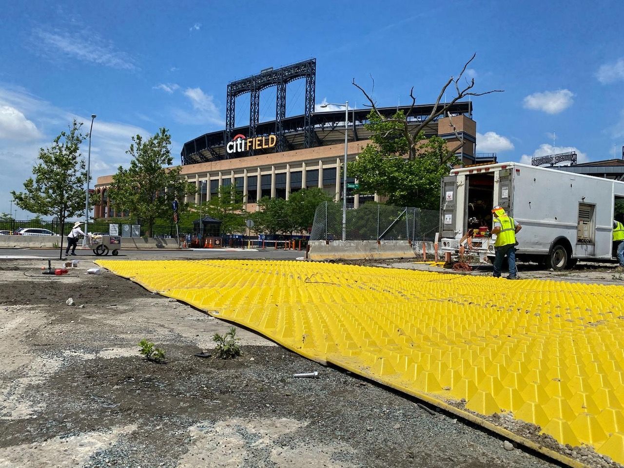 FODS Trackout Control Mats Rockless Reusable Construction Entrance SWPPP Compliant Citi Field New York