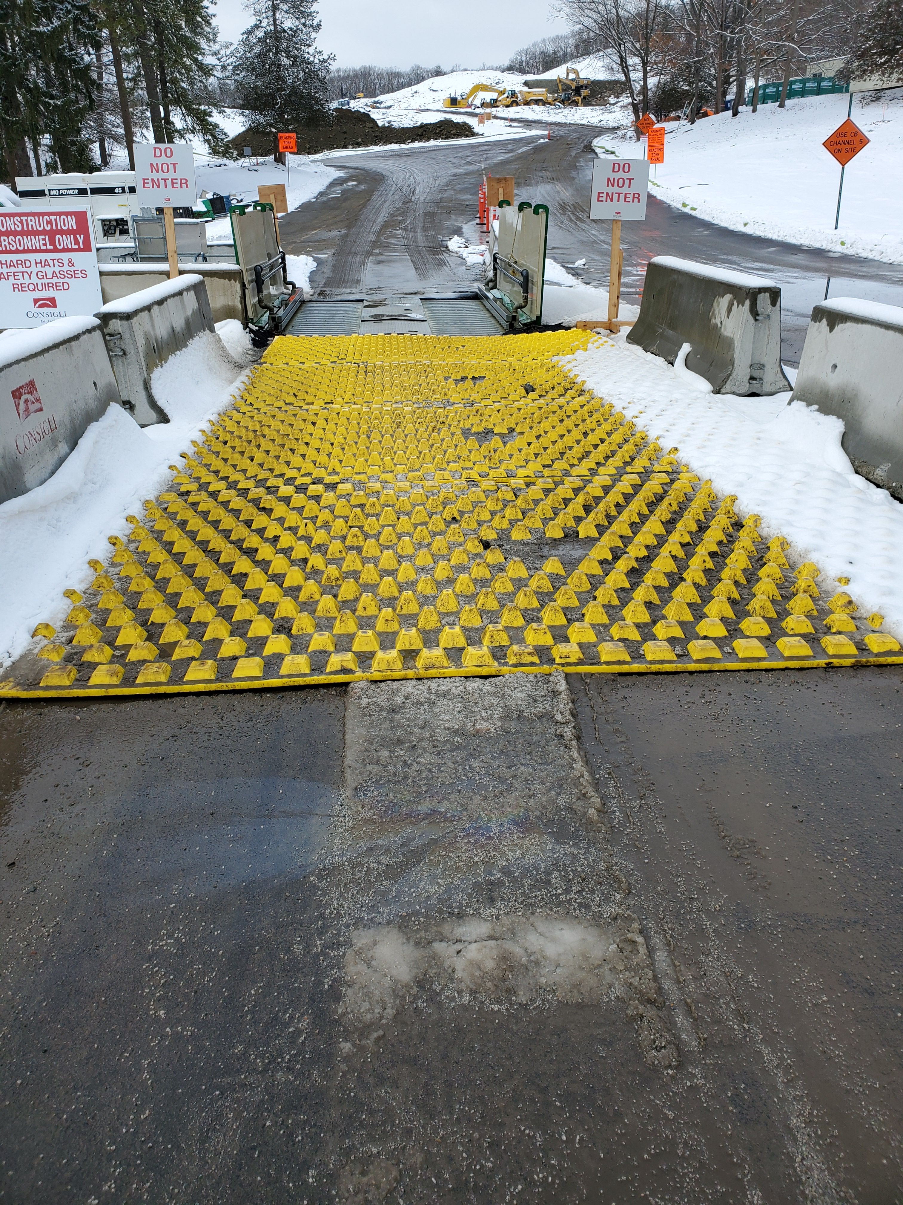 FODS Trackout Control Mats Rockless Reusable Construction Entrance SWPPP Compliant Consigli Waltham Highschool Heavy Equipment Durable Cost Effective