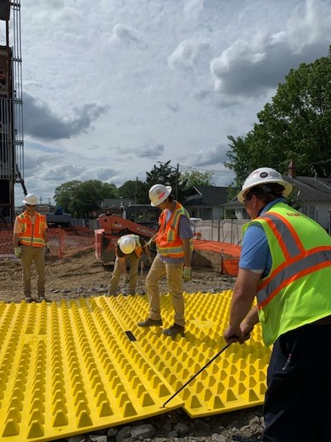 FODS Trackout Control Mats Rockless Reusable Construction Entrance SWPPP Compliant Construction Entrance 10 Years Life Span Charlotte North Carolina Eastern Carolina University