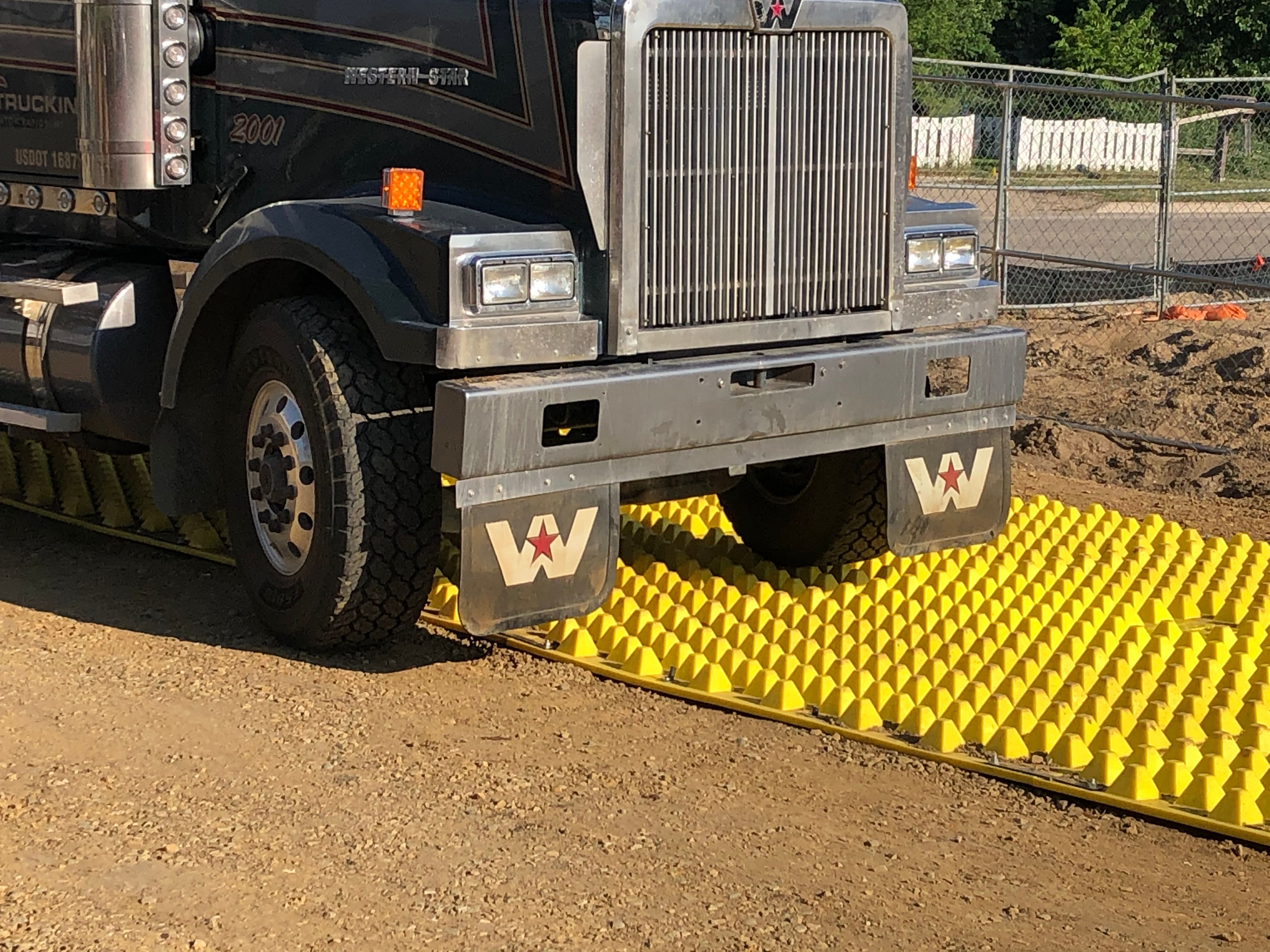 FODS Trackout Control Mats Rockless Reusable Construction Entrance SWPPP Compliant Red Cedar Development Michigan Heavy Equipment Durable Cost Effective