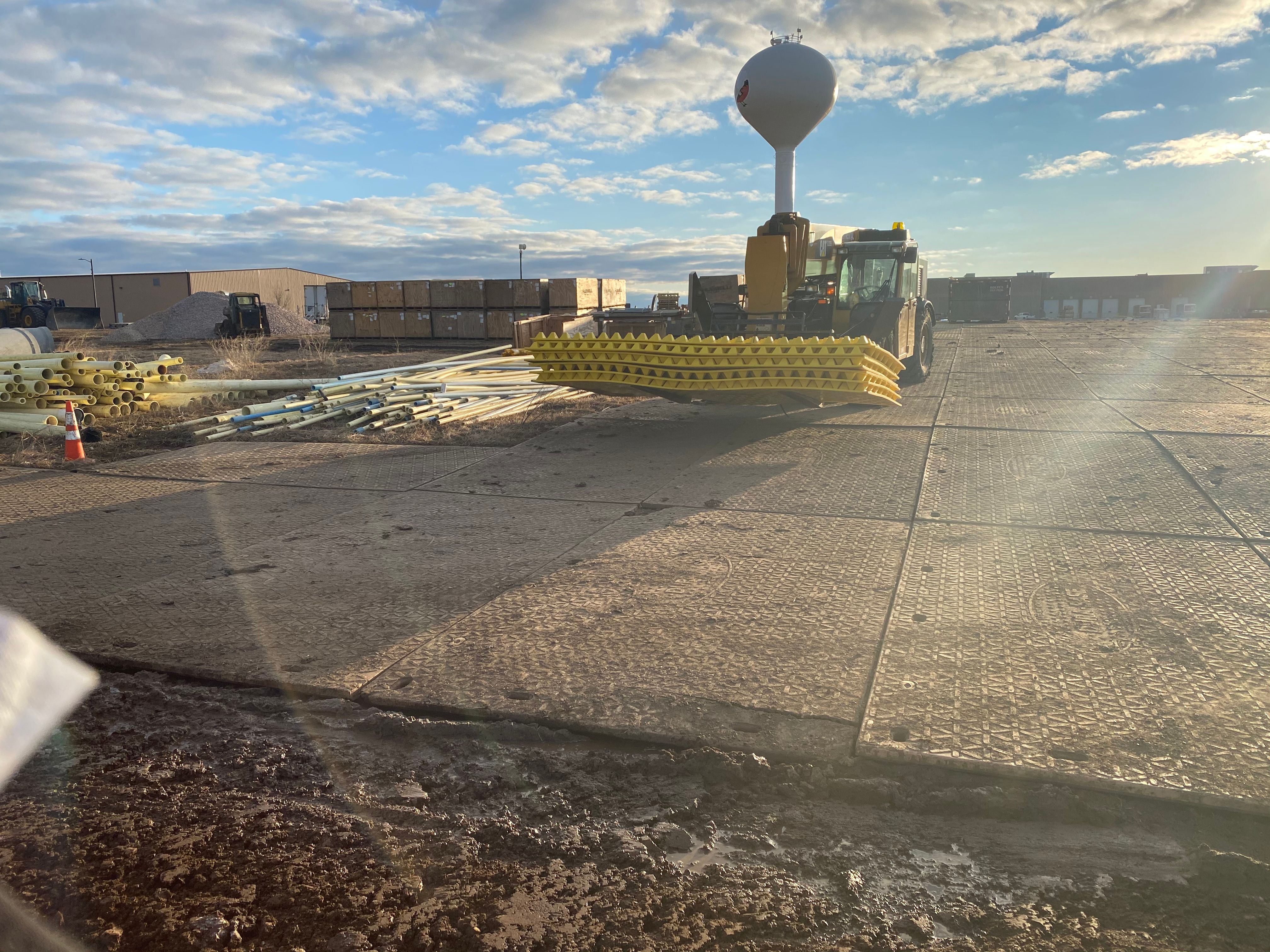 FODS Trackout Control Mats Rockless Reusable Construction Entrance SWPPP Compliant Xcel Energy Minnesota Heavy Equipment Durable Cost Effective