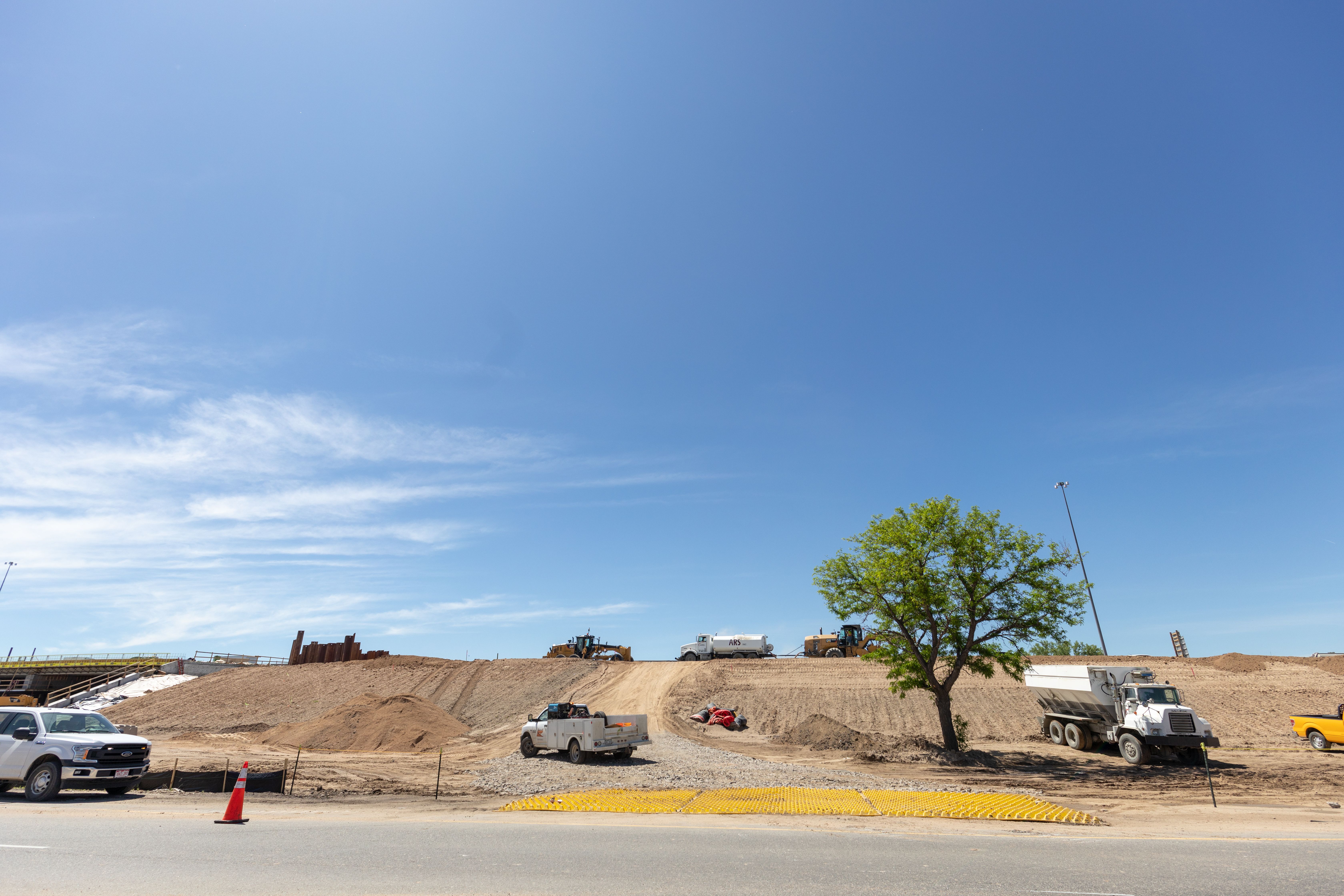 FODS Trackout Control System Reusable Construction Entrance BMP Installed On I 70 Highway Project